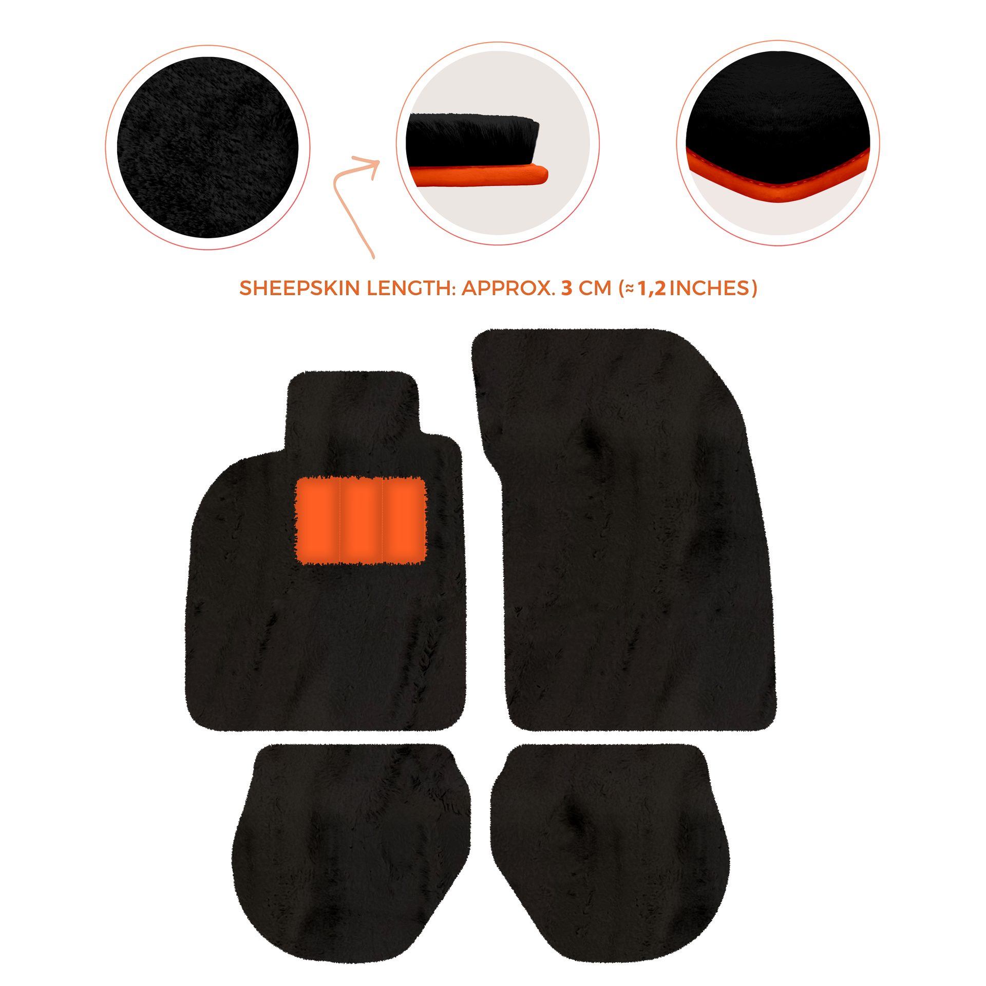 Customizable Leather Floor Mats with Hex Pattern for Porsche 911 - 993 (1994-1998) - AutoWin