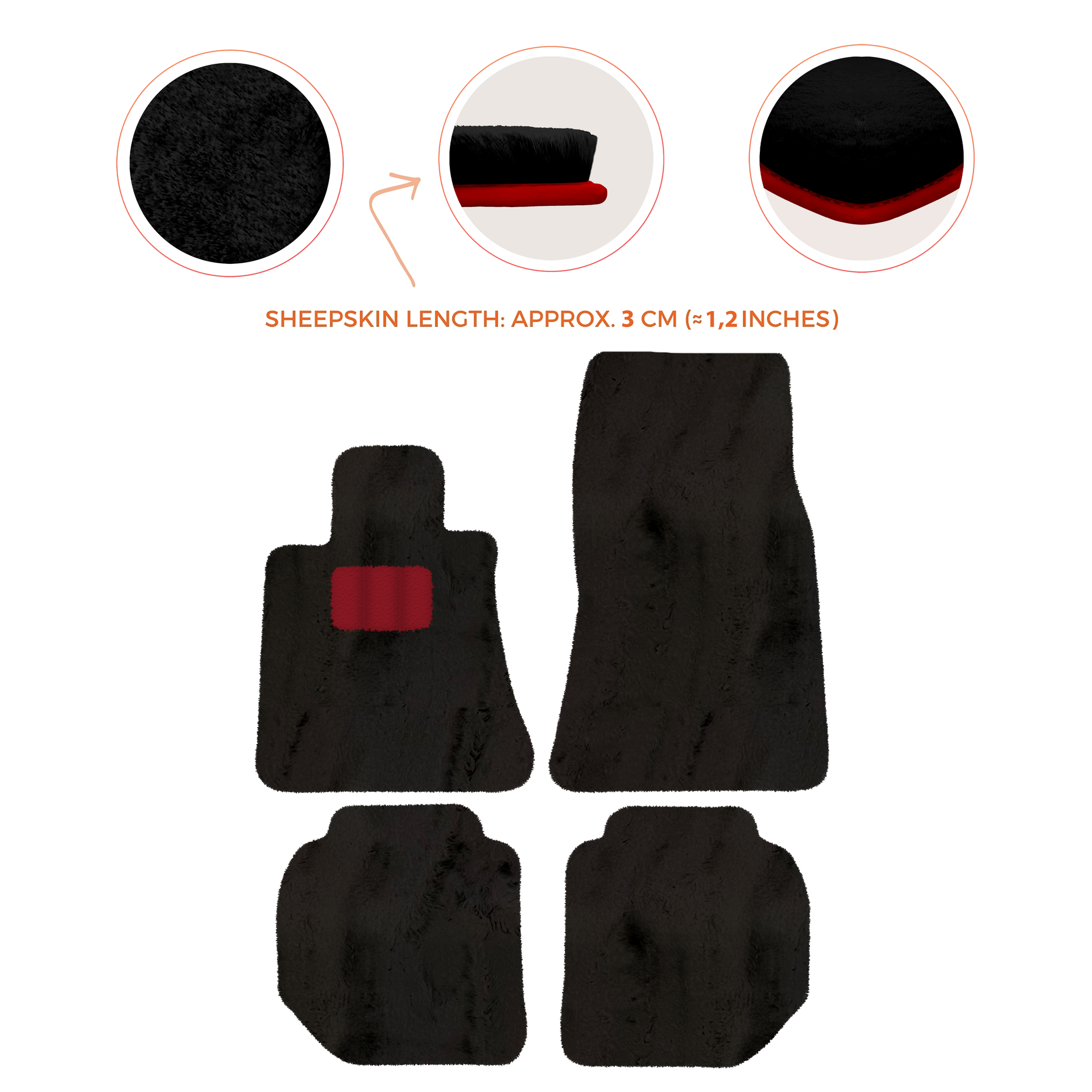 Premium Sheepskin Floor Mats for Bentley Continental GTC (2011-2018)