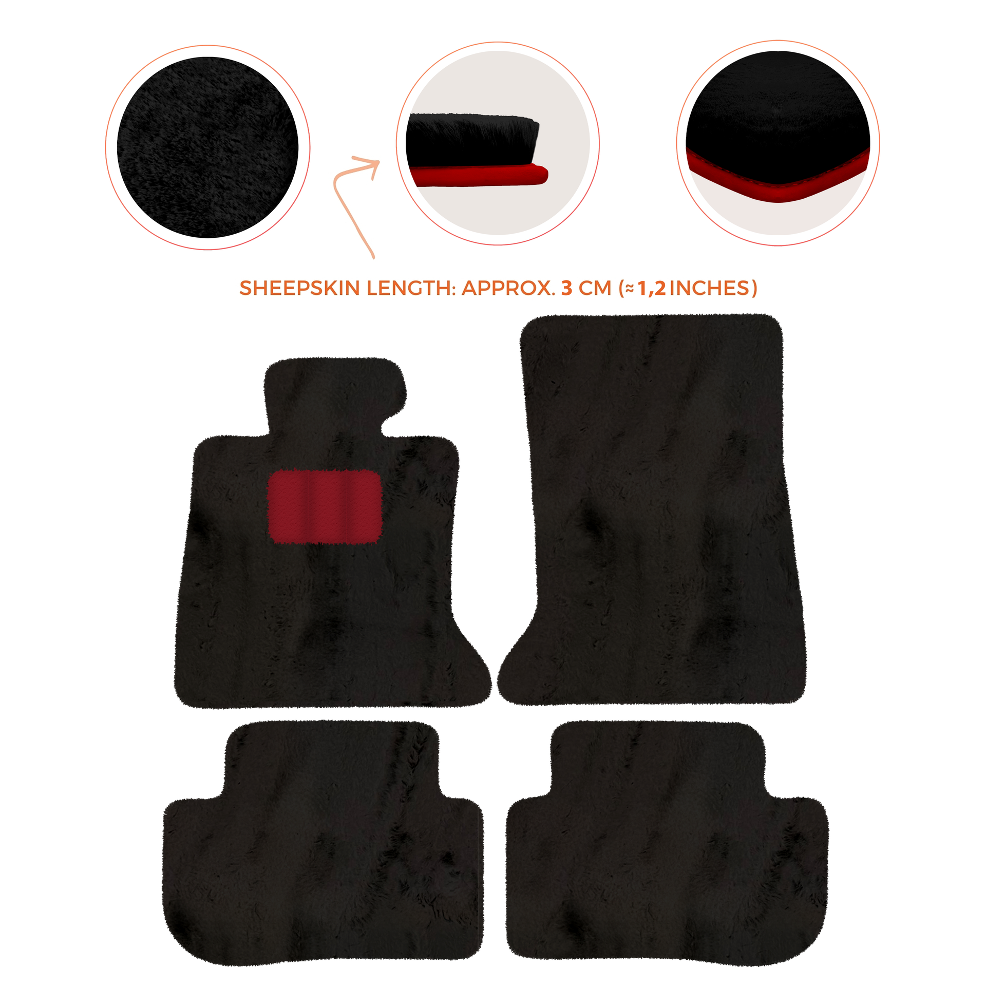 Premium Sheepskin Floor Mats for Rolls-Royce RR2 Dawn (2015-2023)