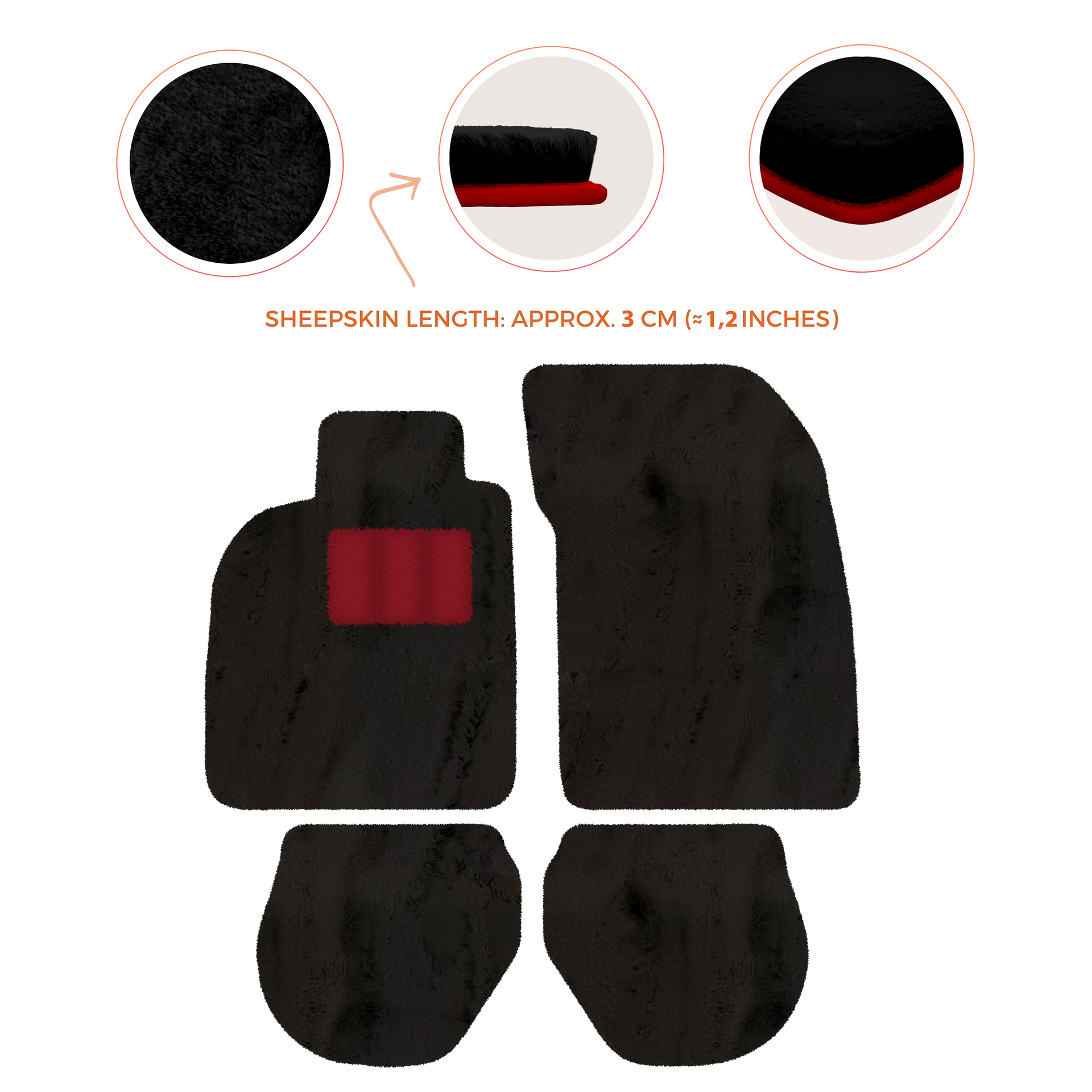 Customizable Leather Floor Mats with Hex Pattern for Porsche 911 - 993 (1994-1998) - AutoWin