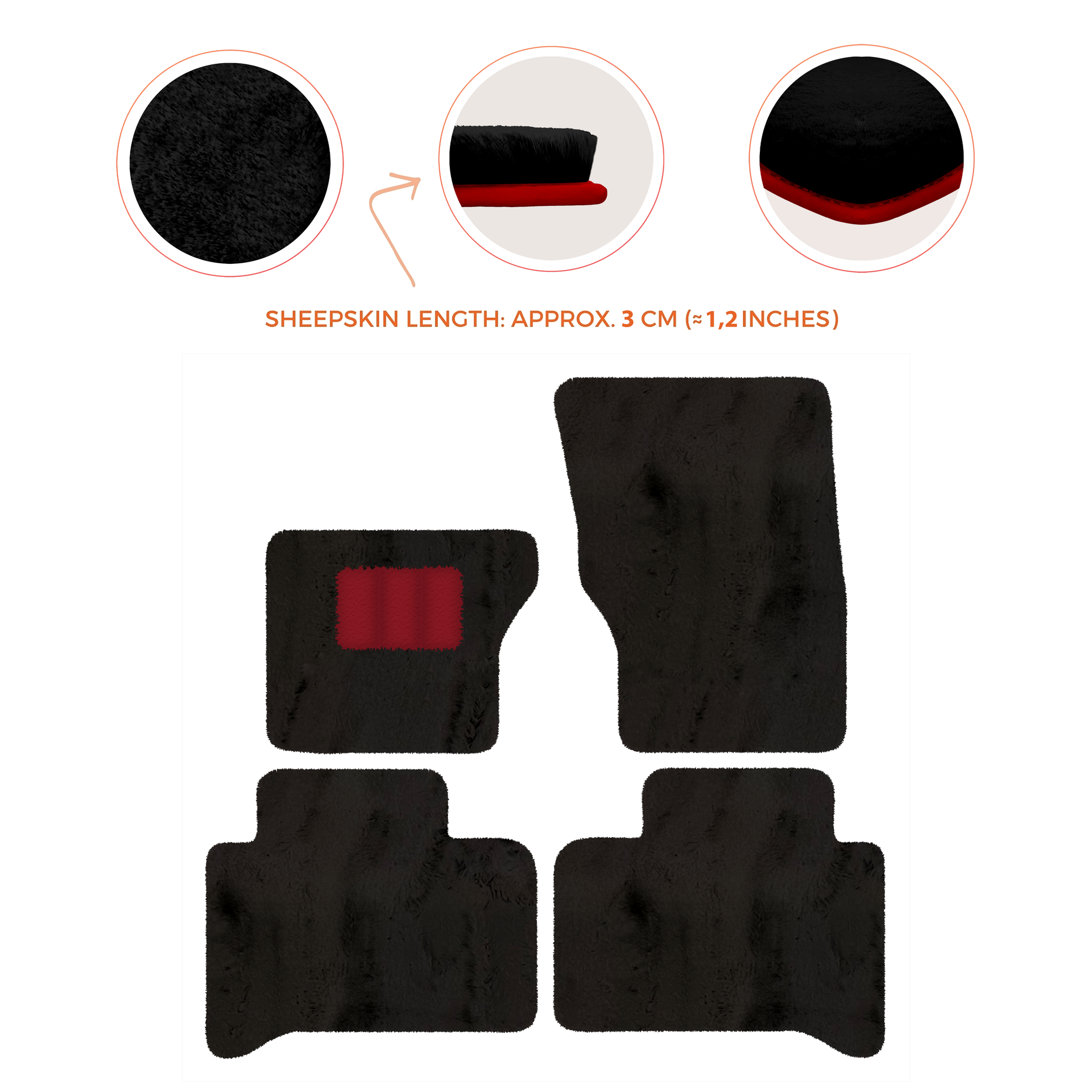 Luxury Sheepskin Floor Mats for Range Rover Velar (2017-2024)