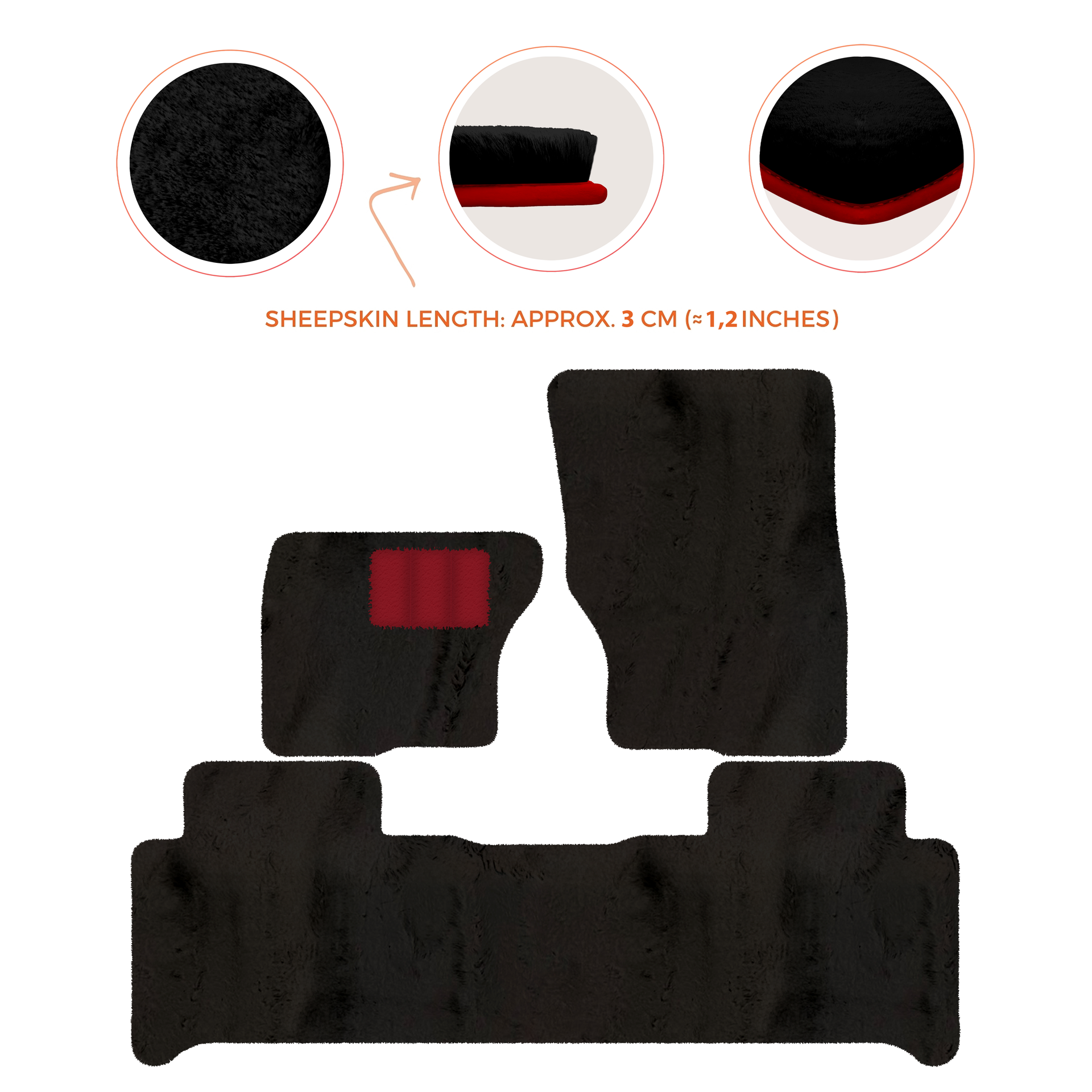 Luxury Sheepskin Floor Mats for Land Rover Discovery (2017-2026)