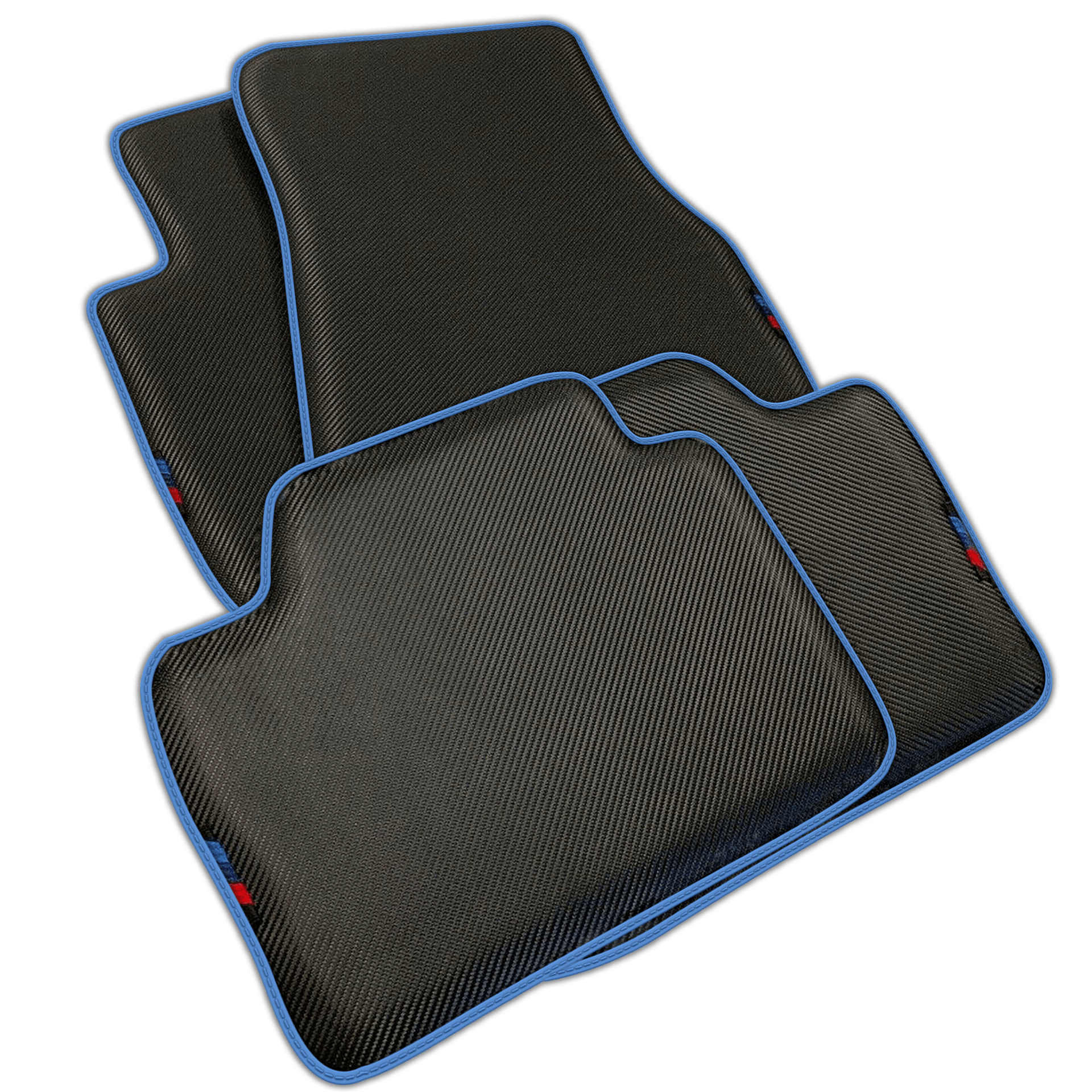 Black Carbon Fiber Floor Mats for BMW 1 Series E81 3-door Hatchback 2006-2011 | Various Trim Colors