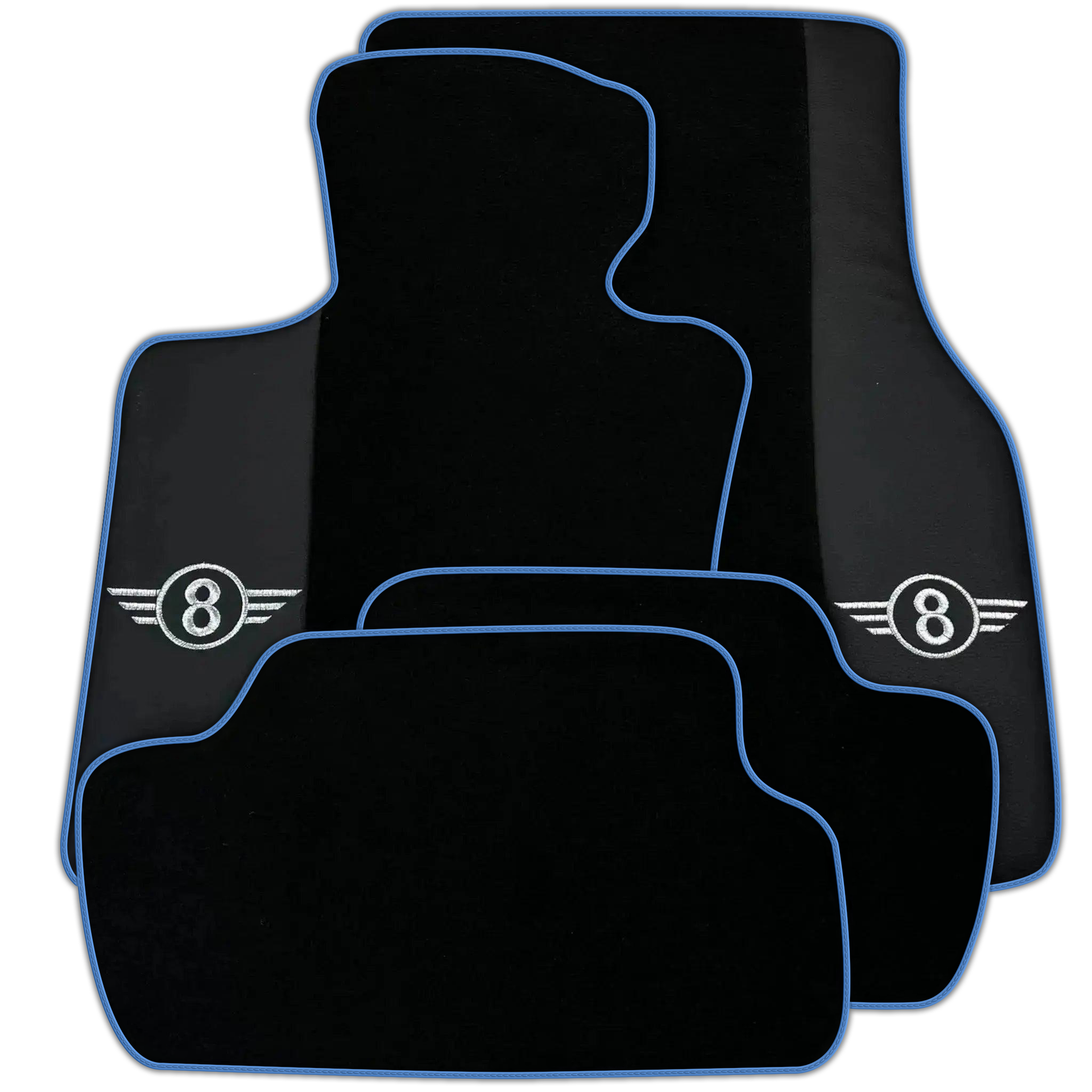 Black Floor Mats for Mini Cooper / One R53 (2001-2007) Cooper S with Leather