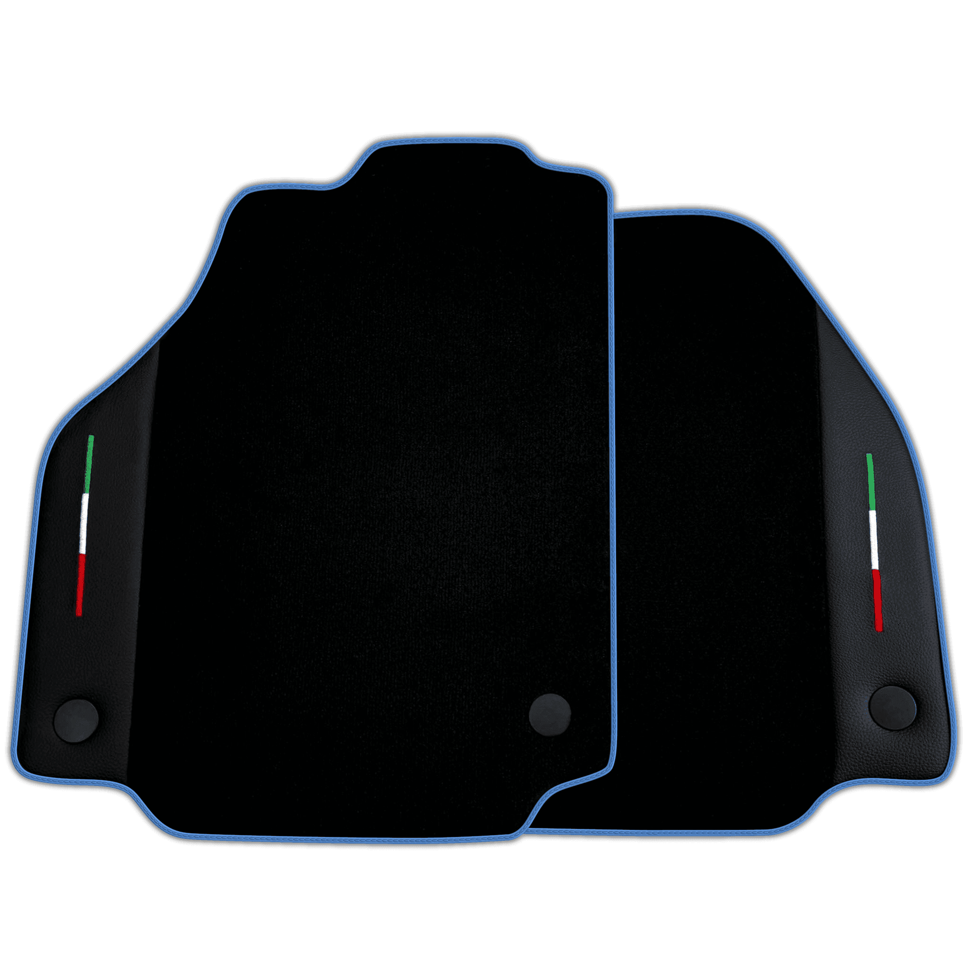 Black Floor Mats for Ferrari 488 Spider (2016-2022) with Leather | Various Trim Colors