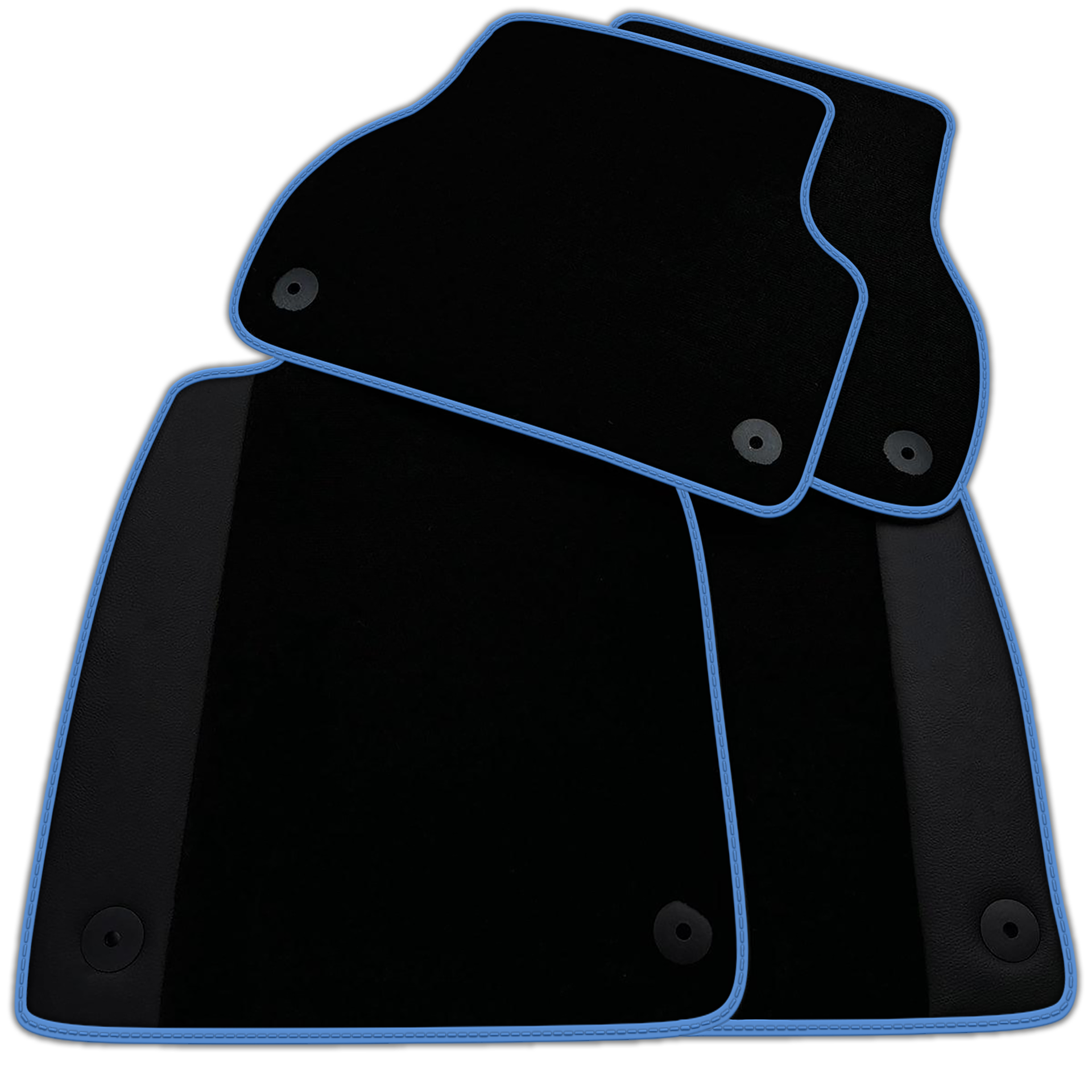 Customizable Black Floor Mats for Audi A6 - C6 Avant Long (2004-2008)