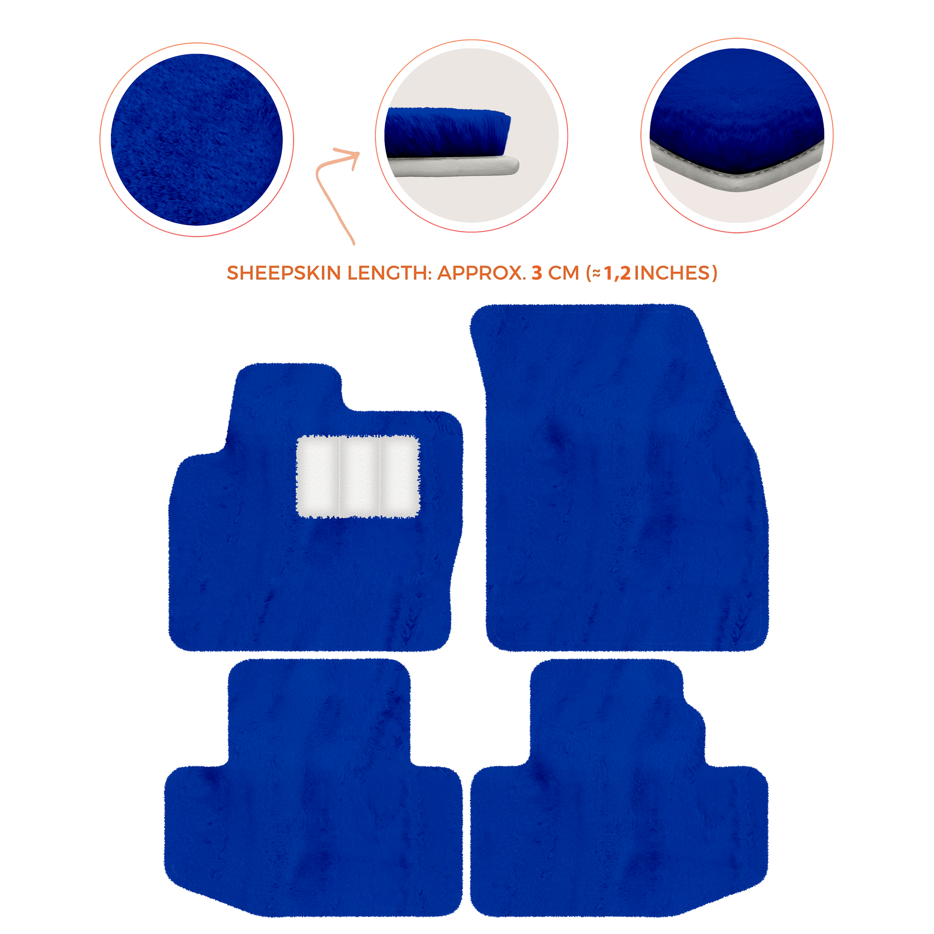 Luxury Sheepskin Floor Mats for Range Rover Sport L460 (2022-2024)