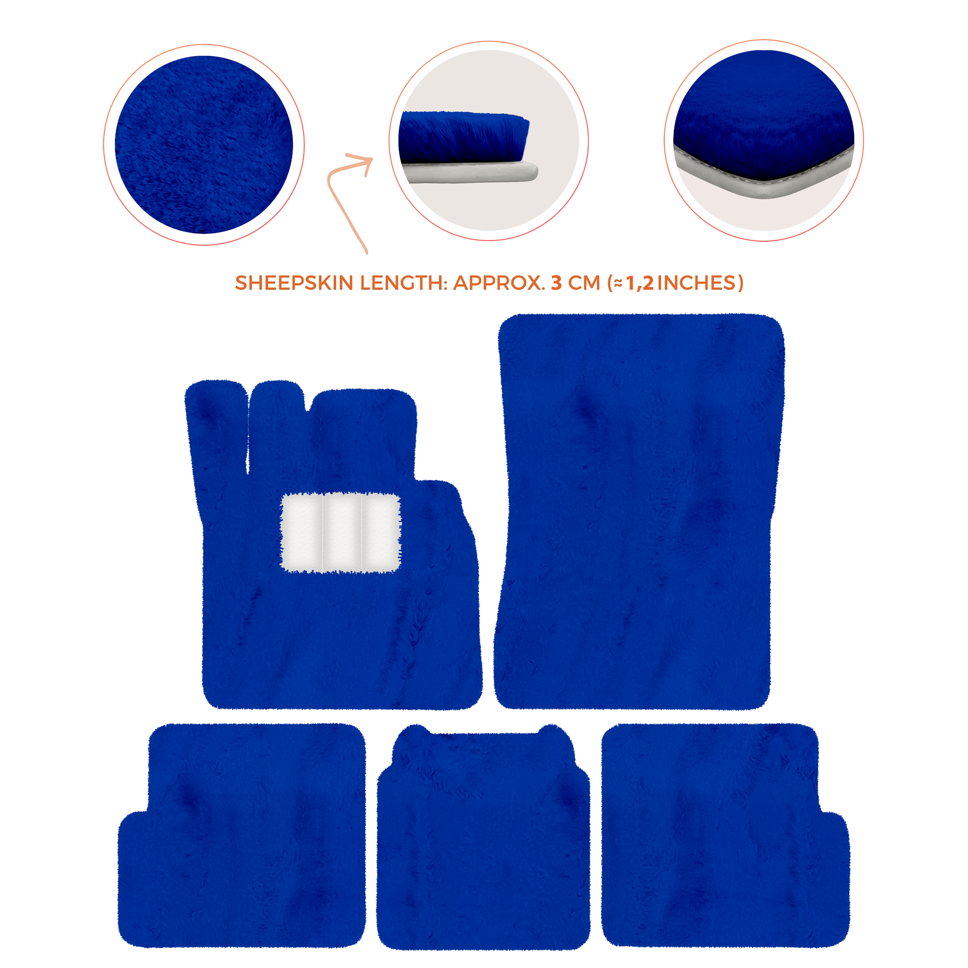 Premium Sheepskin Floor Mats for Ferrari 296 GTS (2022-2025)