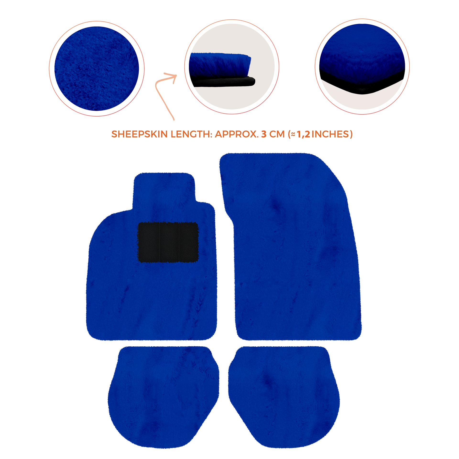 Customizable Leather Floor Mats with Hex Pattern for Porsche 911 - 993 (1994-1998) - AutoWin