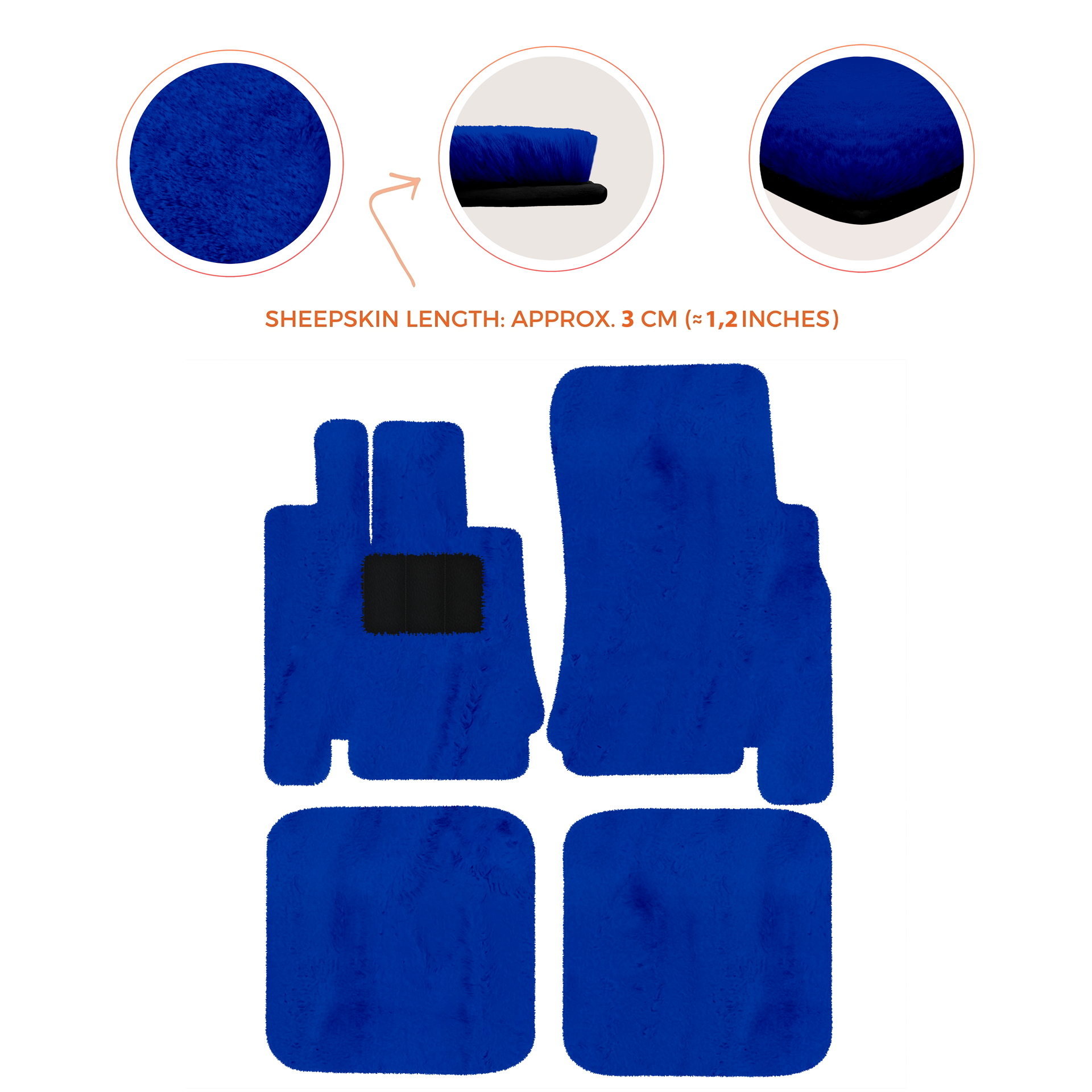 Premium Luxurious Sheepskin Floor Mats for Bentley Arnage (1998-2009)