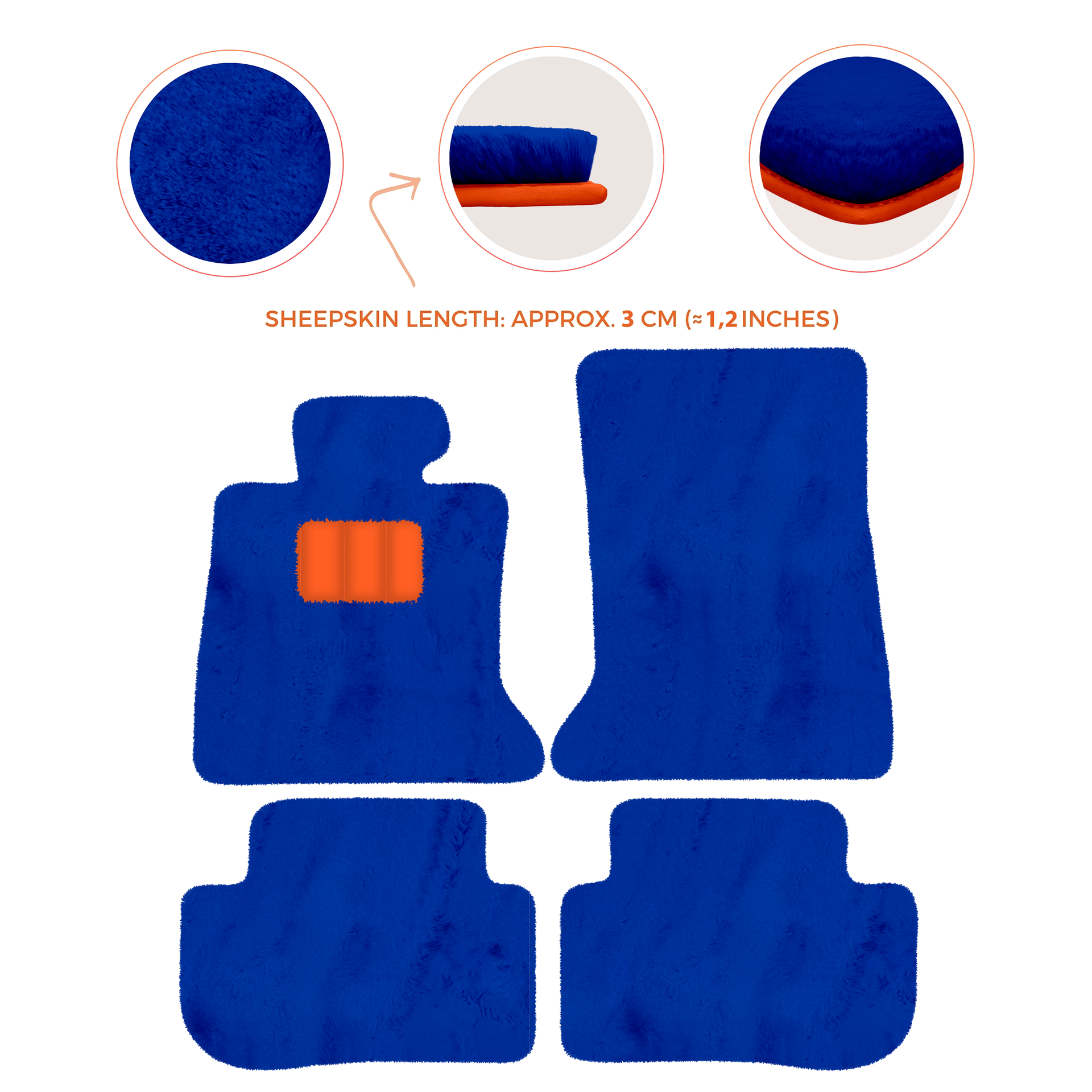 Premium Sheepskin Floor Mats for Rolls-Royce RR2 Dawn (2015-2023)
