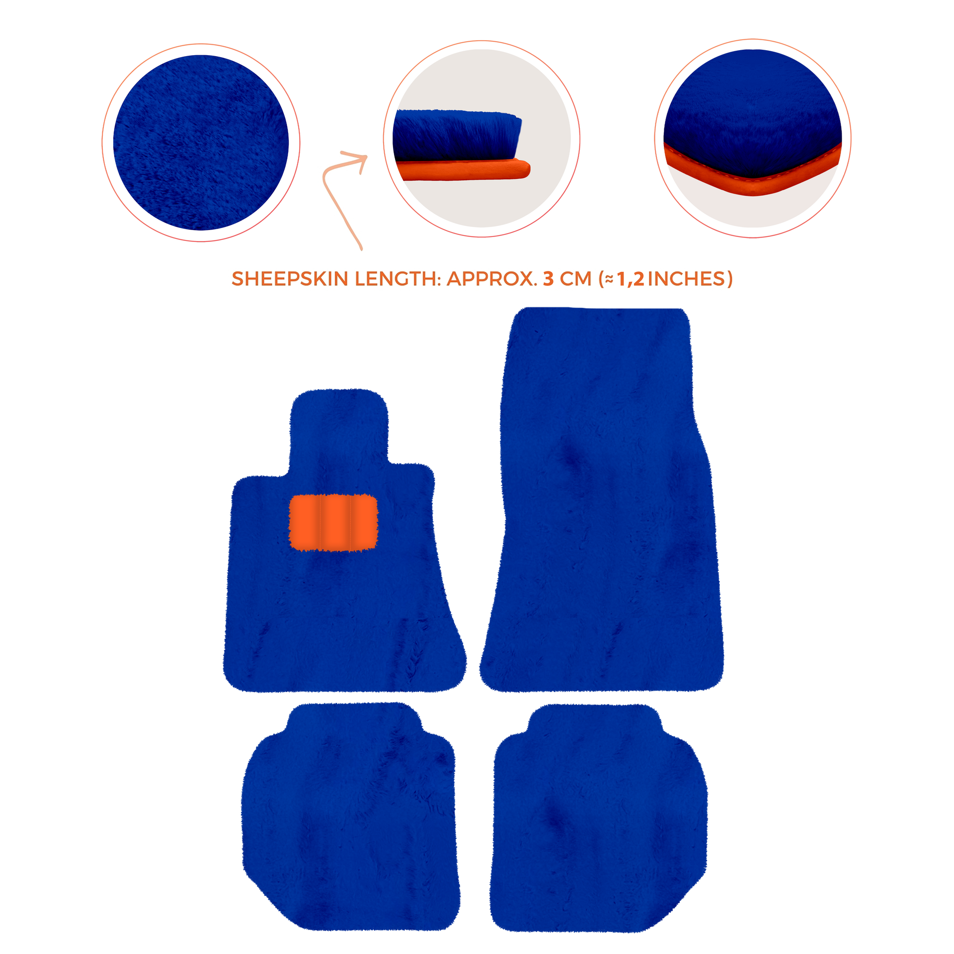 Premium Sheepskin Floor Mats for Bentley Continental GTC (2011-2018)