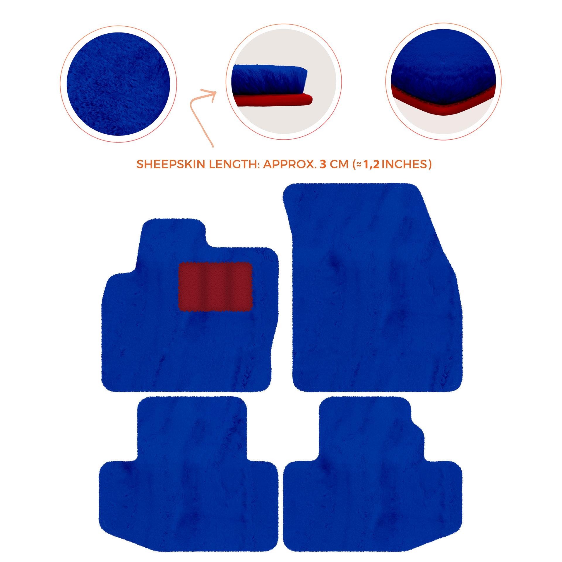 Luxury Sheepskin Floor Mats for Range Rover Sport L460 (2022-2024)