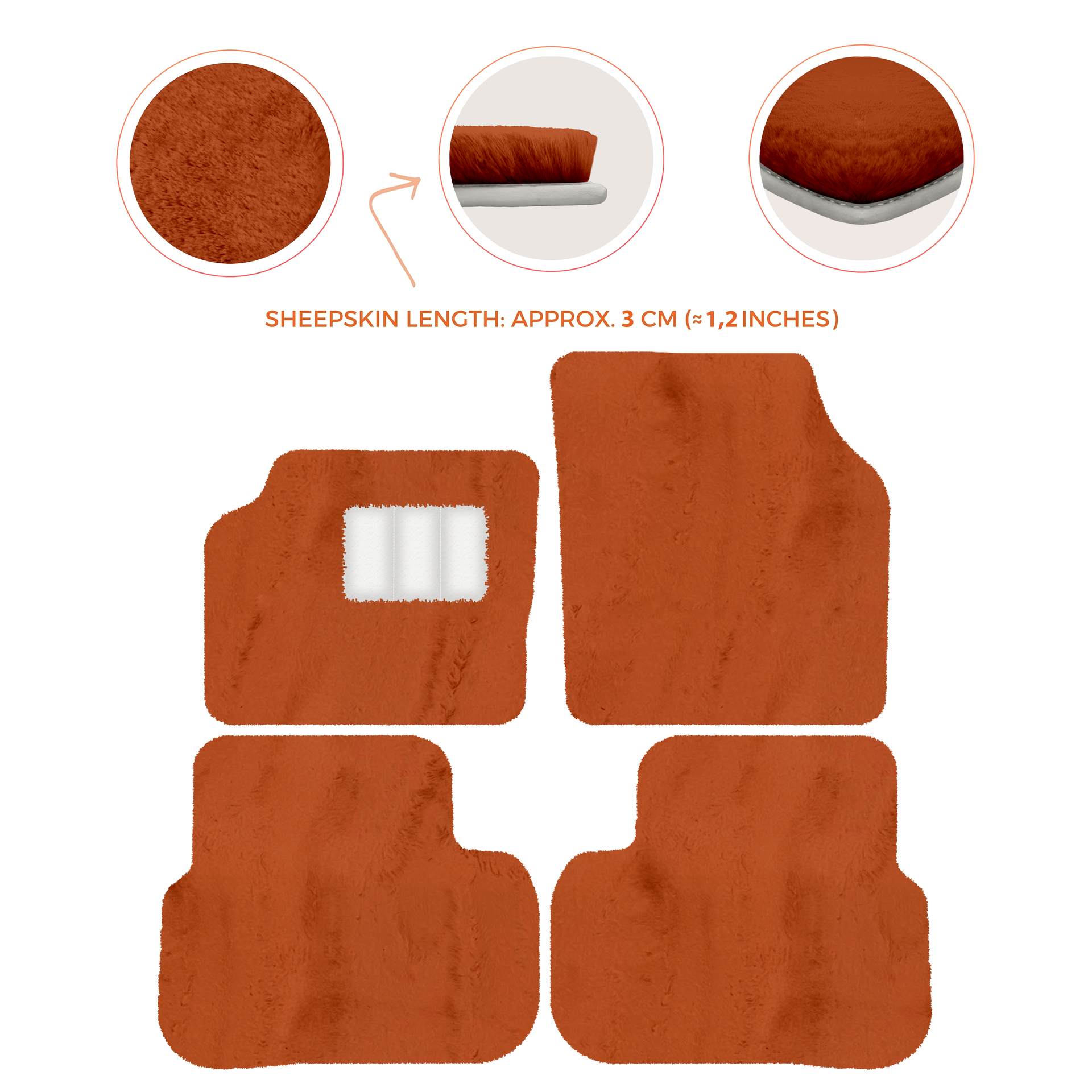 Luxury Sheepskin Floor Mats for Aston Martin V8 Coupe (1996-2000)