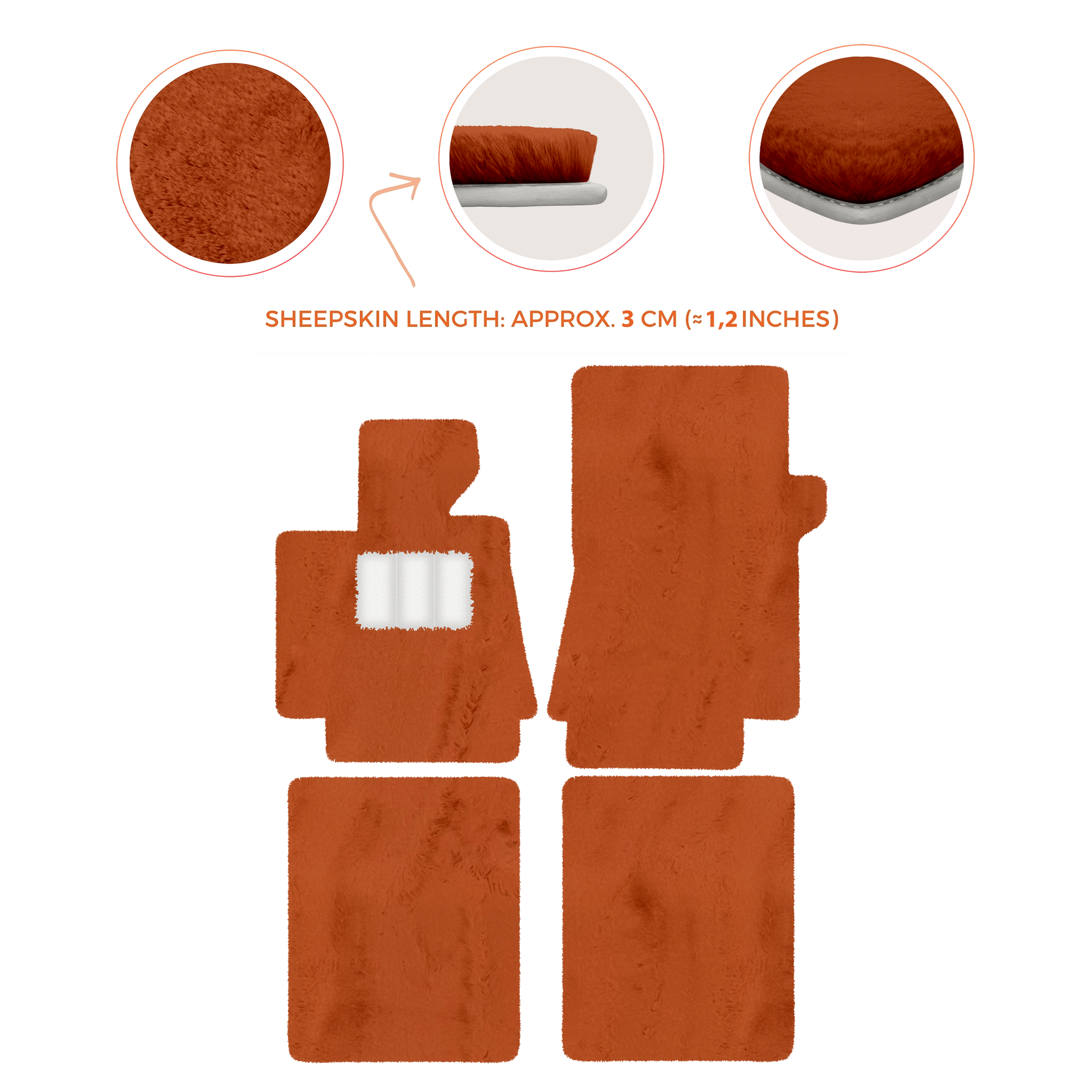 Luxurious Premium Sheepskin Floor Mats for Bentley Arnage (1998-2009)