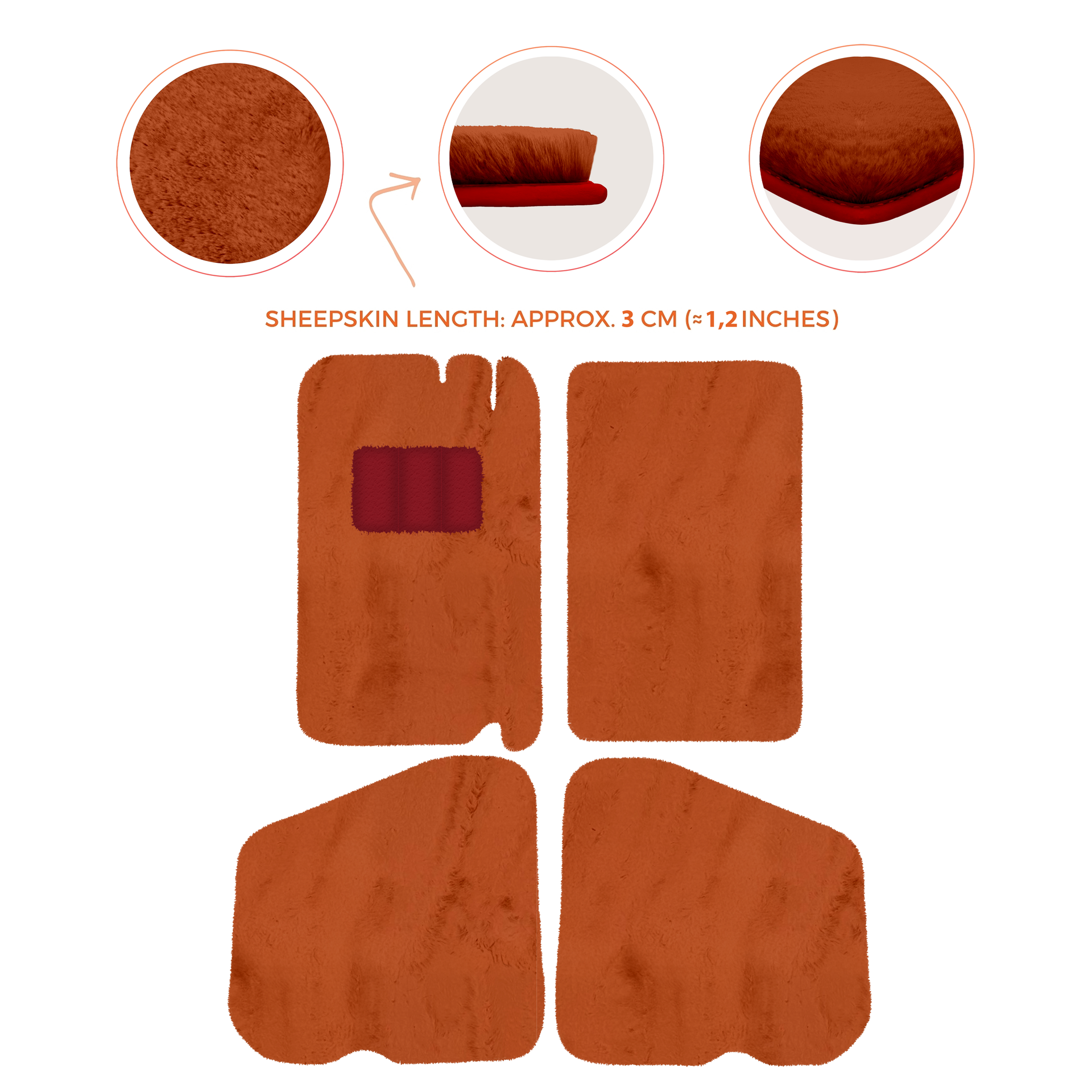 Premium Sheepskin Floor Mats for Rolls-Royce Shadow (1965-1977)