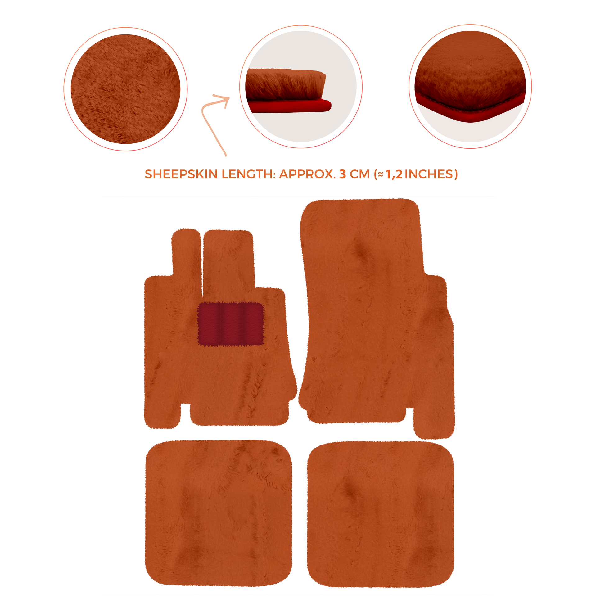 Premium Luxurious Sheepskin Floor Mats for Bentley Arnage (1998-2009)
