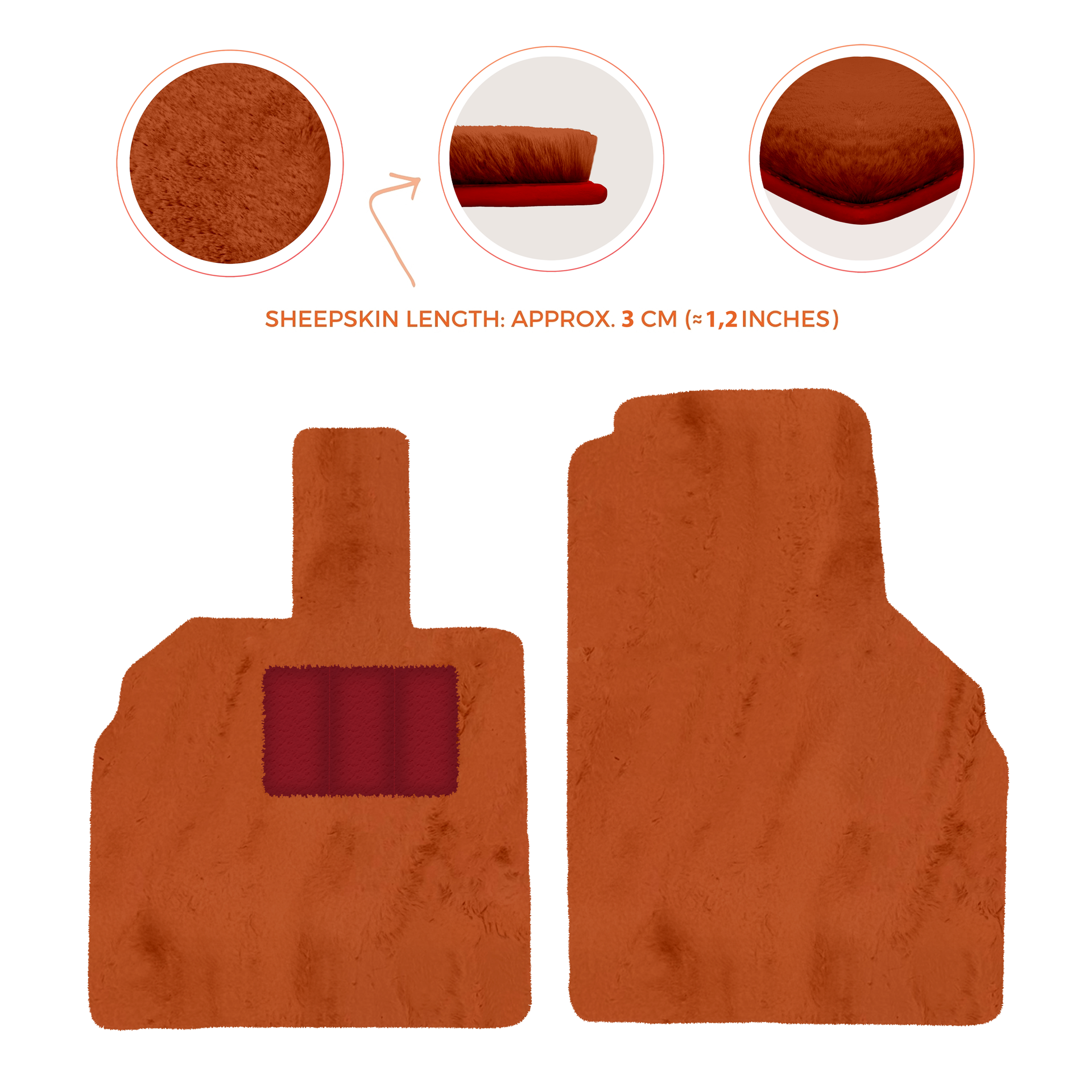 Luxury Sheepskin Floor Mats for Lamborghini Urus (2018-2026)