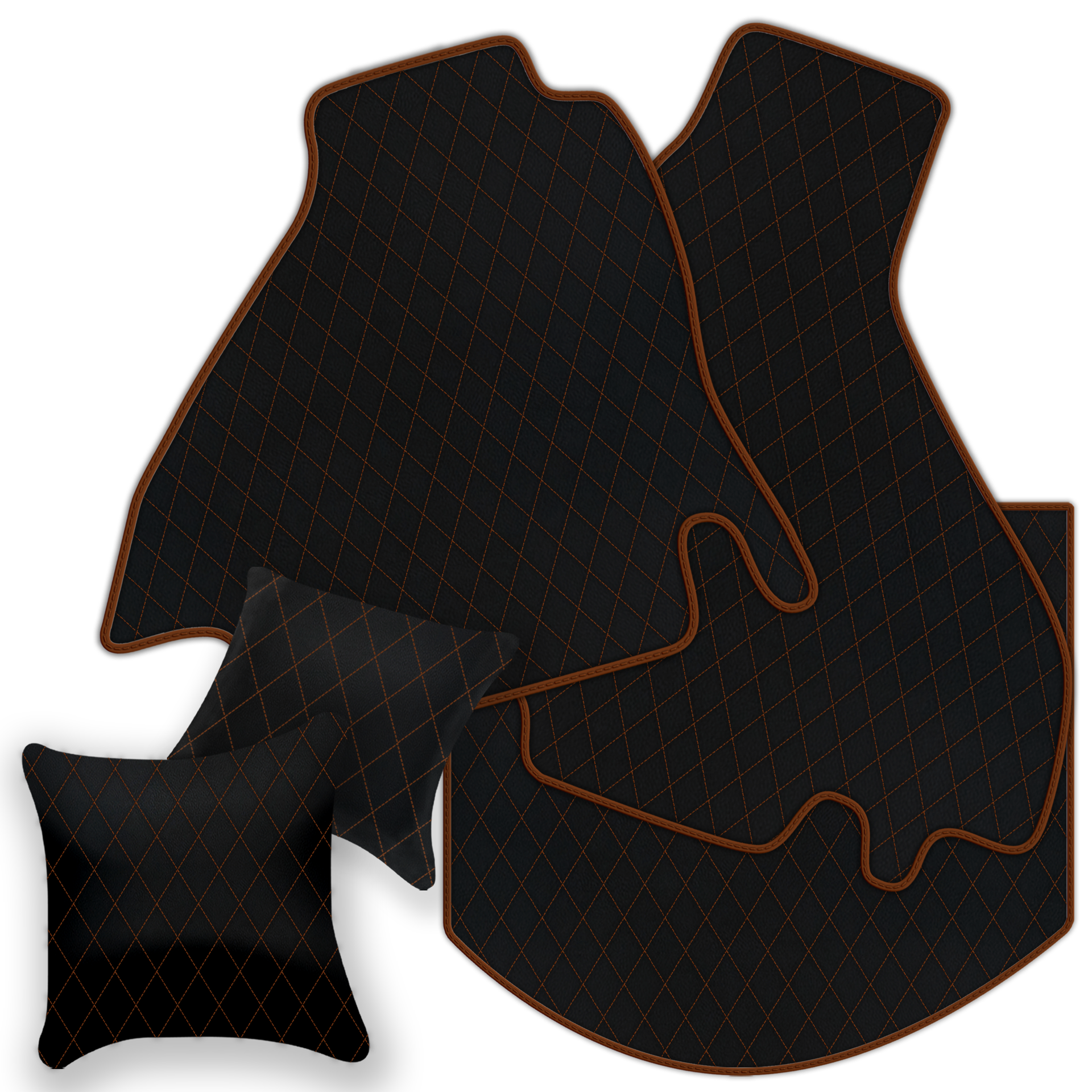 Premium Black Leather Floor Mats for Ferrari 512 TR (1992-1994)
