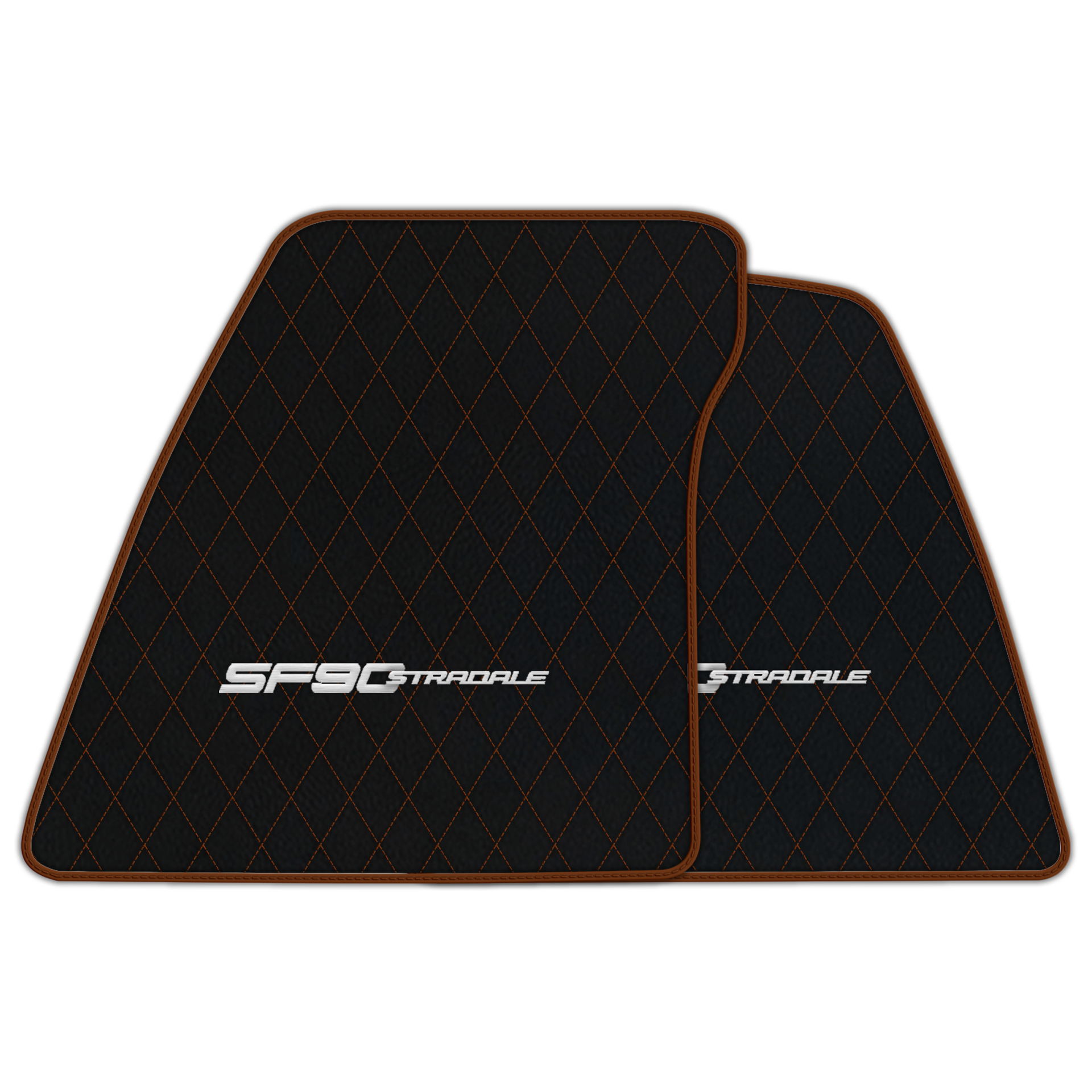 Premium Black Leather Floor Mats for Ferrari 360 (1999-2005)