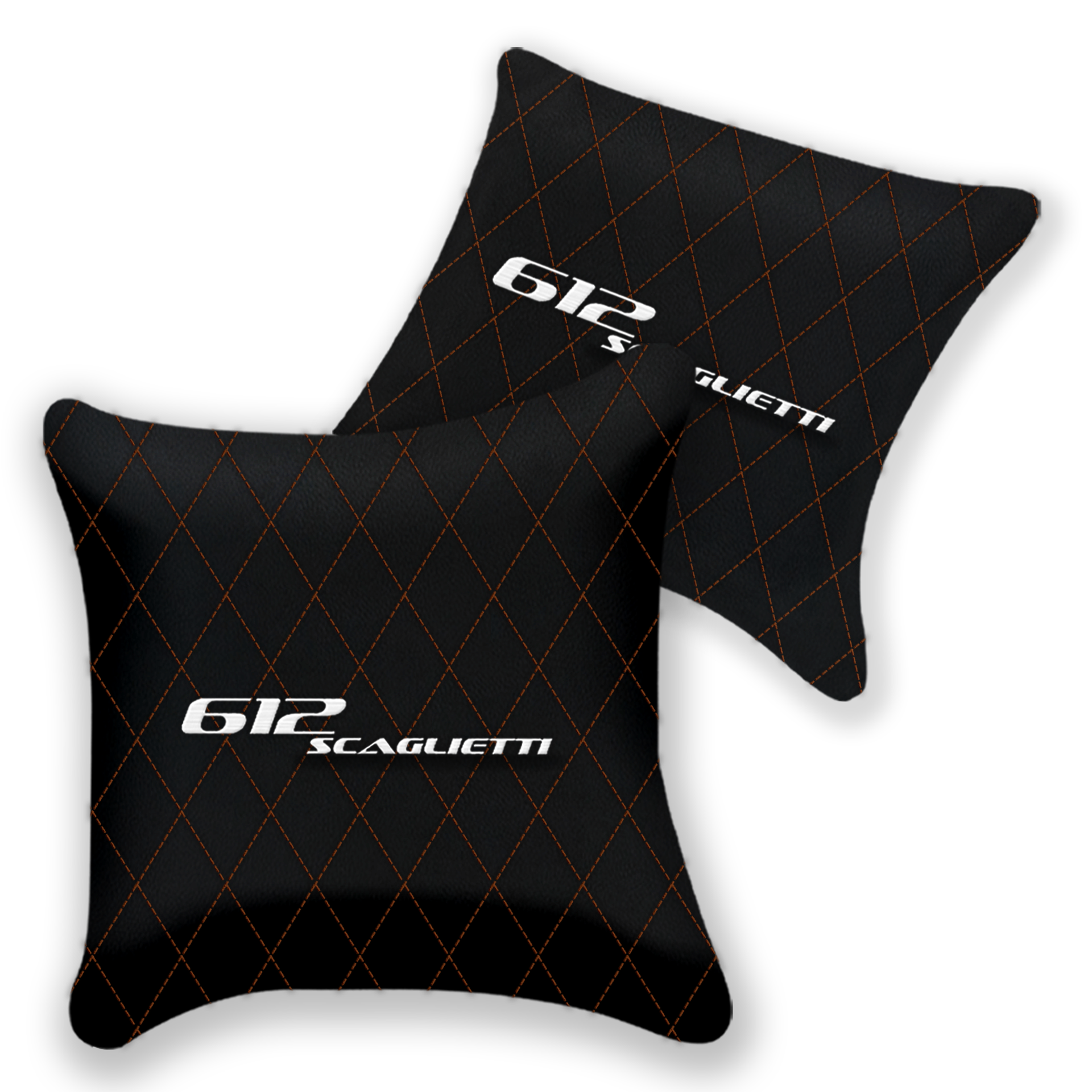 Customizable Black Leather Pillows for Ferrari 599 Coupe 2006-2012
