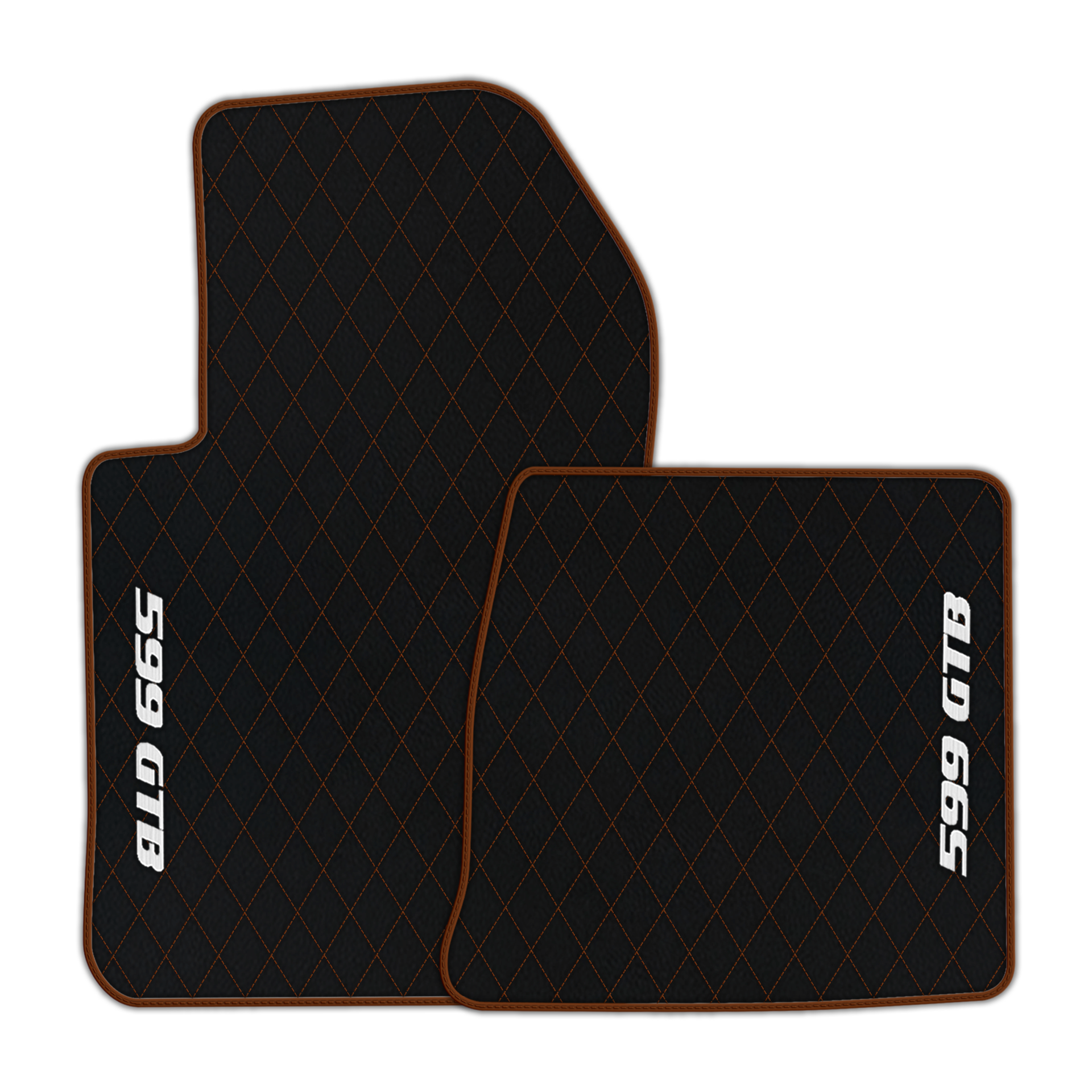 Custom Black Leather Floor Mats for Ferrari 599 Coupe (2006-2012)