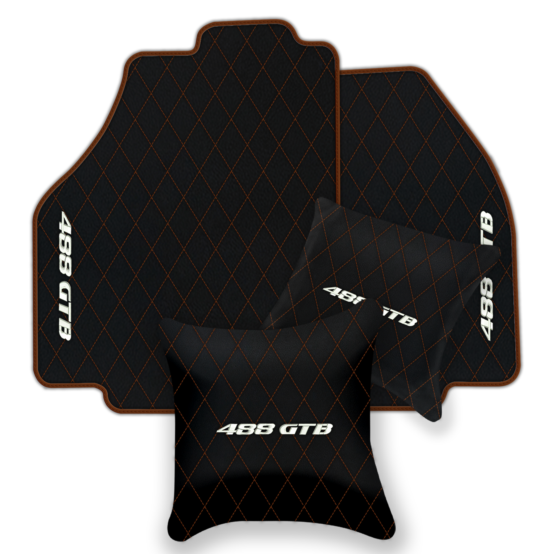 Premium Black Leather Floor Mats for Ferrari 458 Italia (2009-2015)