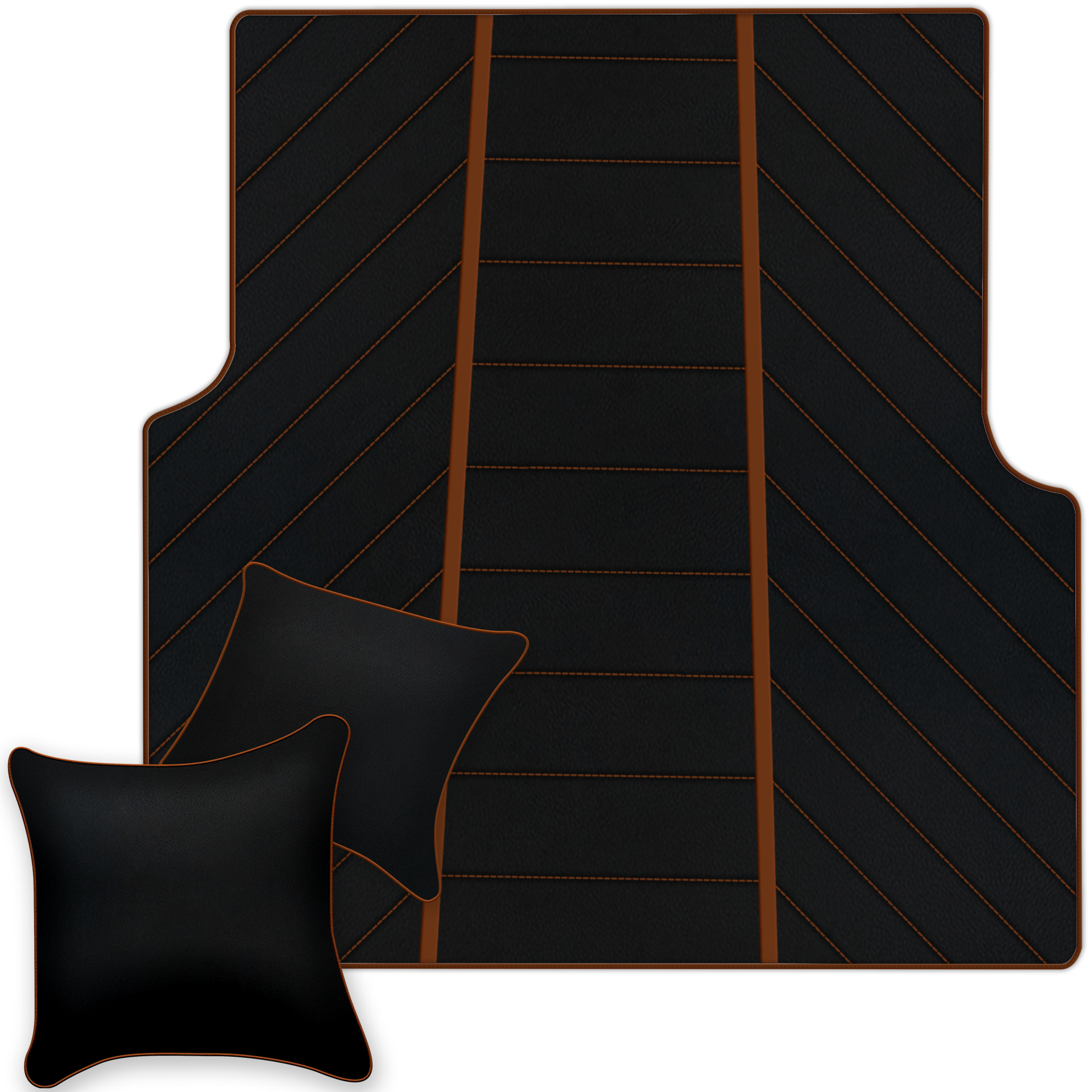 Luxury Black Leather Floor Mats for Rolls Royce Dawn 2016-2023