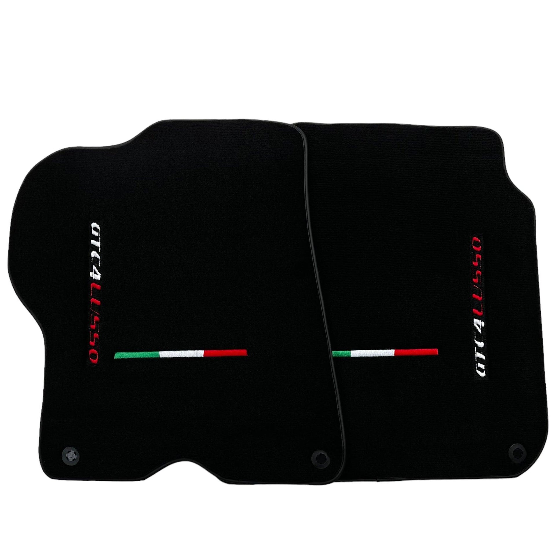 Black Floor Mats For Ferrari GTC4 Lusso (2016-2023) Italian Edition - AutoWin