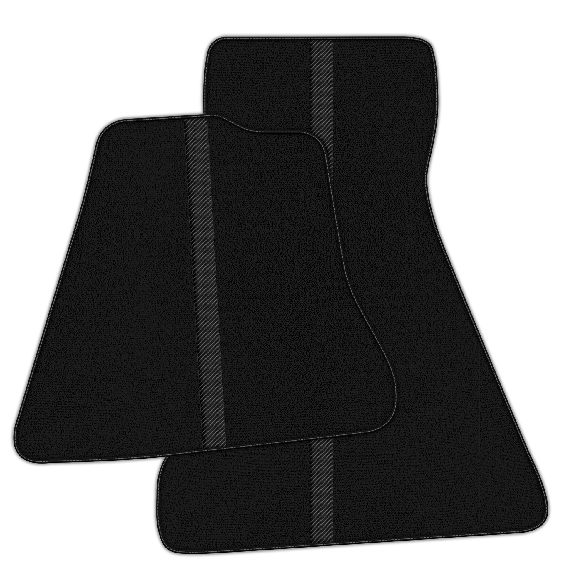 Black Floor Mats with Leather Line for McLaren 750S (2023-2025) - Various Colors