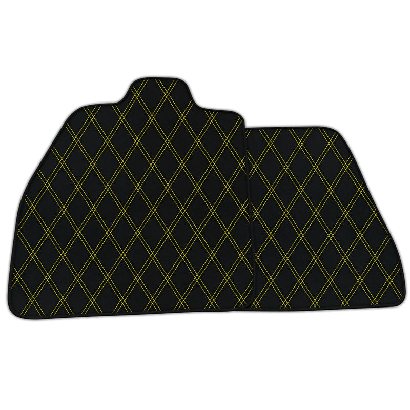 Customizable Leather Floor Mats with Double Diamond Pattern for Maserati MC20 (2020-2023)