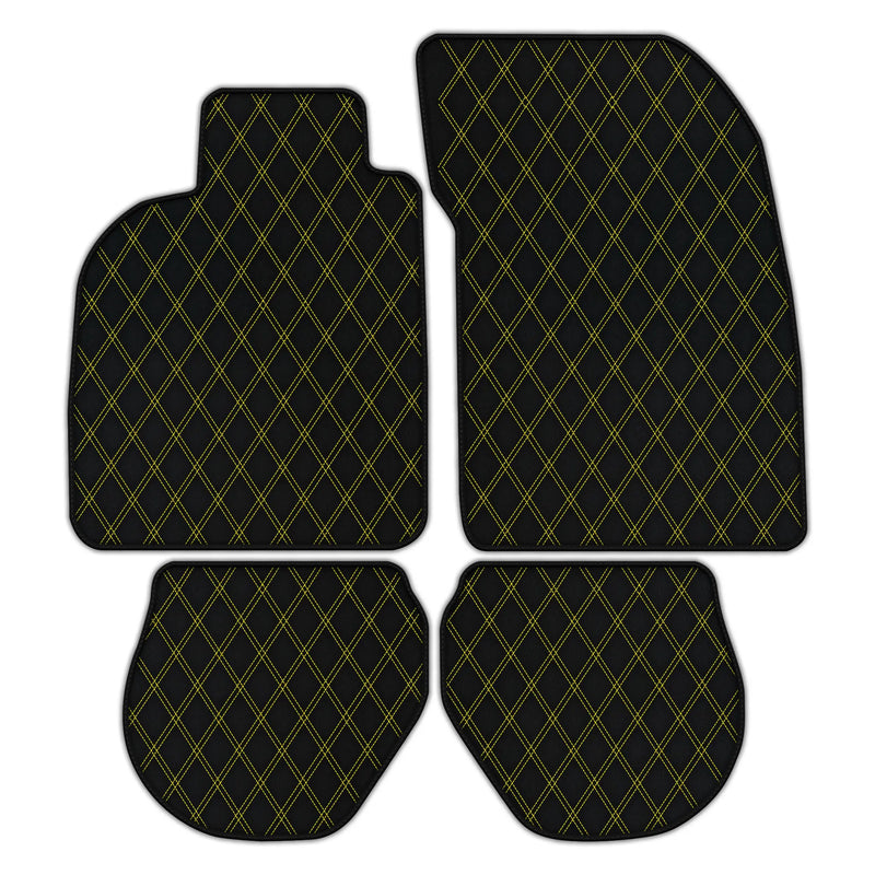 Customizable Leather Floor Mats with Double Diamond Pattern for Porsche 911 - 993 (1994-1998)