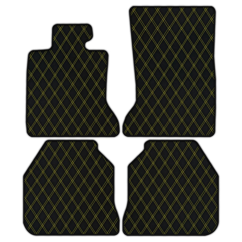 Customizable Leather Floor Mats with Double Diamond Pattern for Rolls Royce Ghost Series I (2010–2020)