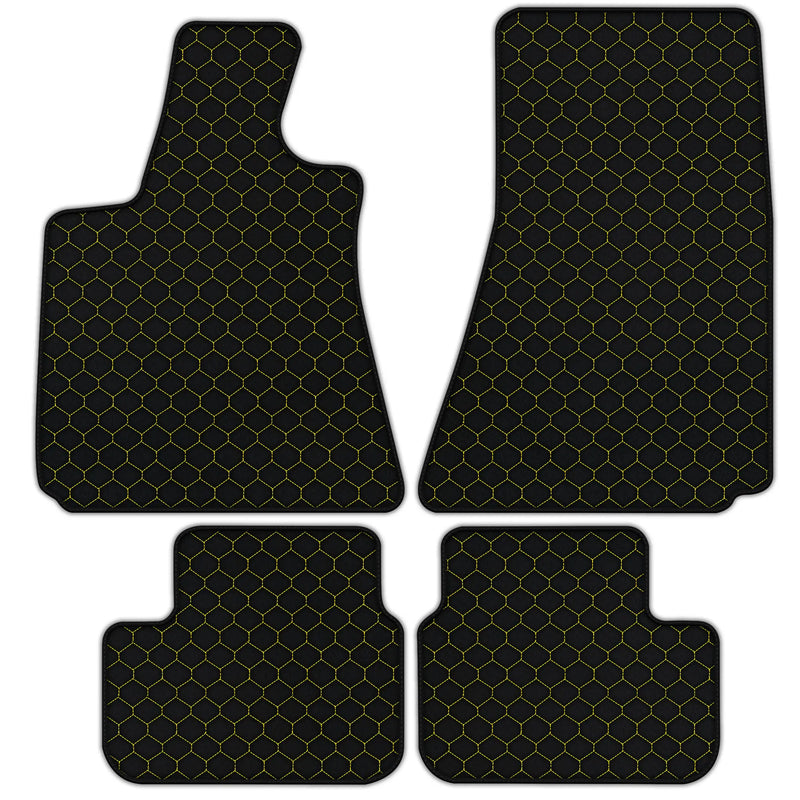 Customizable Leather Floor Mats with Hex Pattern for Maserati Ghibli (2013-2022)