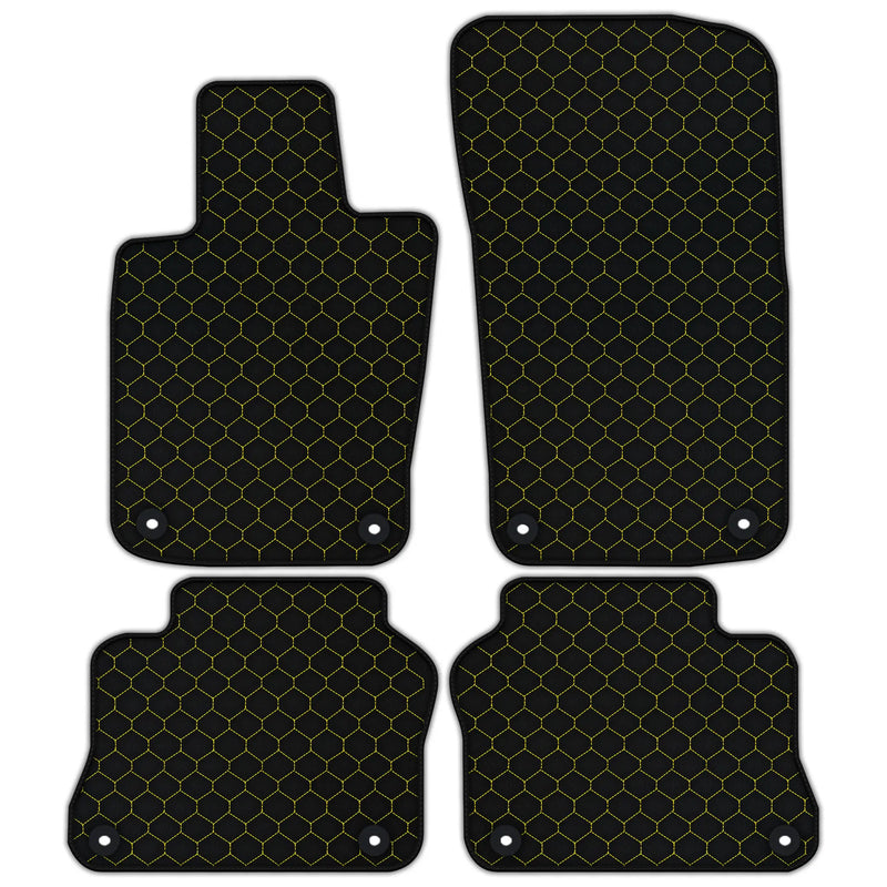 Customizable Leather Floor Mats with Hex Pattern for Porsche Panamera (2009-2016)