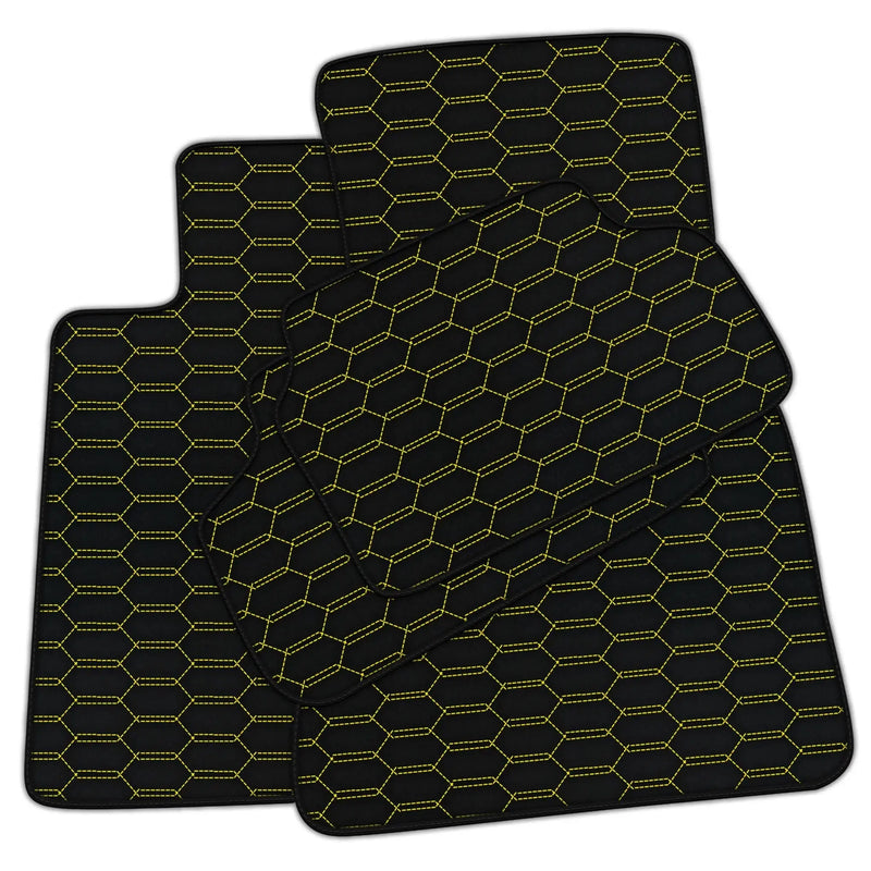 Customizable Leather Floor Mats with Interlaced Hex Pattern for BMW F13 2-door Coupe (2011-2018)