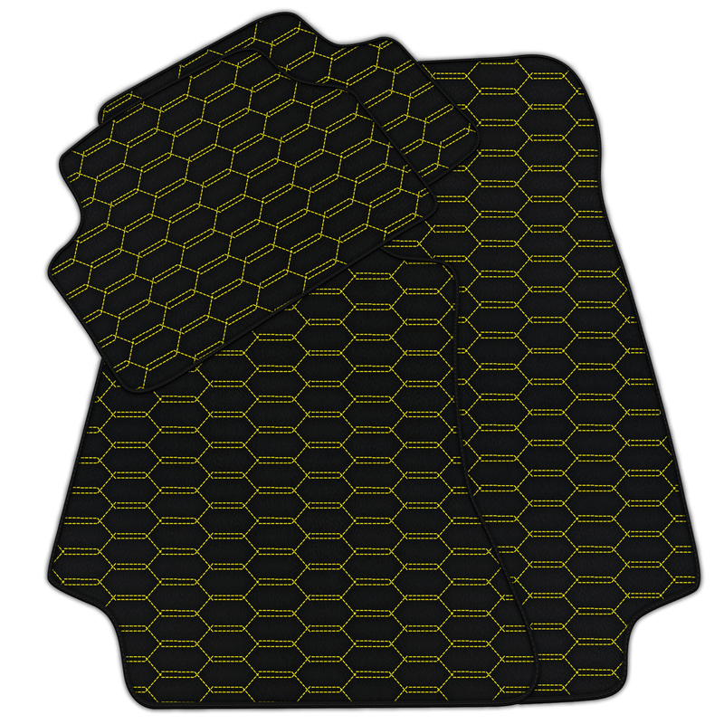 Customizable Leather Floor Mats with Interlaced Hex Pattern for Mercedes Benz CLS-Class X218 Shooting Brake (2012-2014)