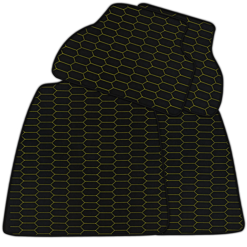 Customizable Leather Floor Mats with Raptor Hex Pattern for Audi A1 - 3-door Hatchback (2010-2018)
