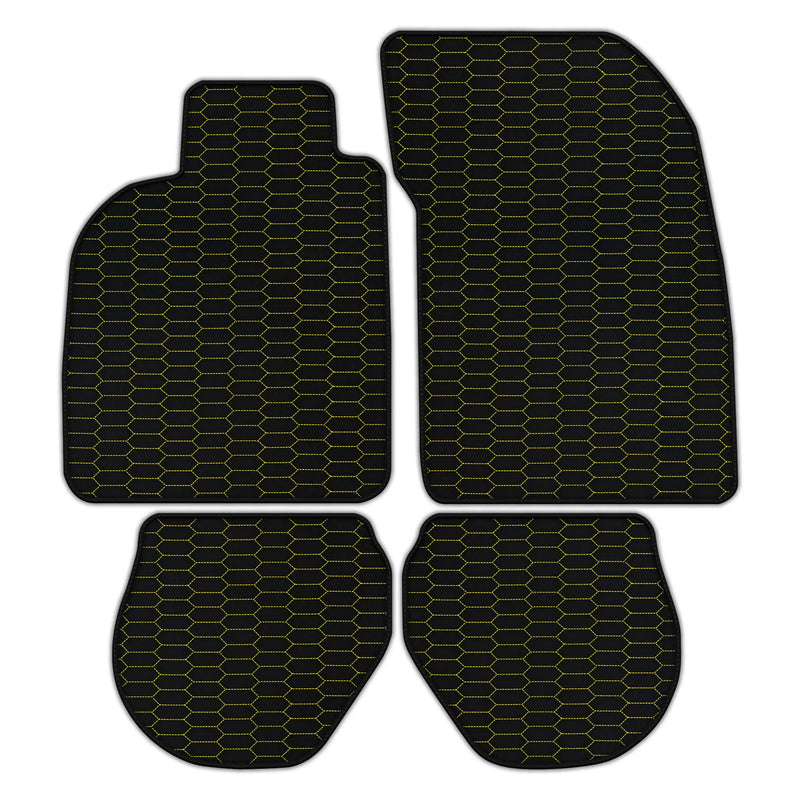 Customizable Leather Floor Mats with Raptor Hex Pattern for Porsche 911 - 993 (1994-1998)