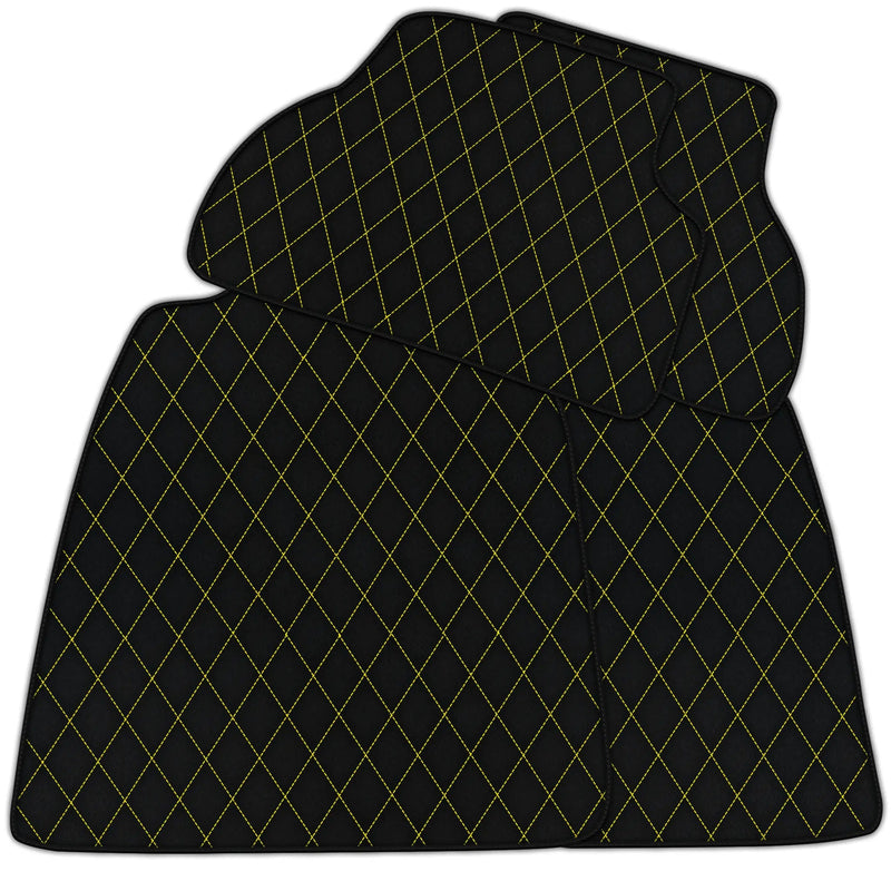 Customizable Leather Floor Mats with Single Diamond Pattern for Audi A3 - 5-door Sportback (MHEV) Mild Hybrid Electric Vehicle (2021 - 2024)