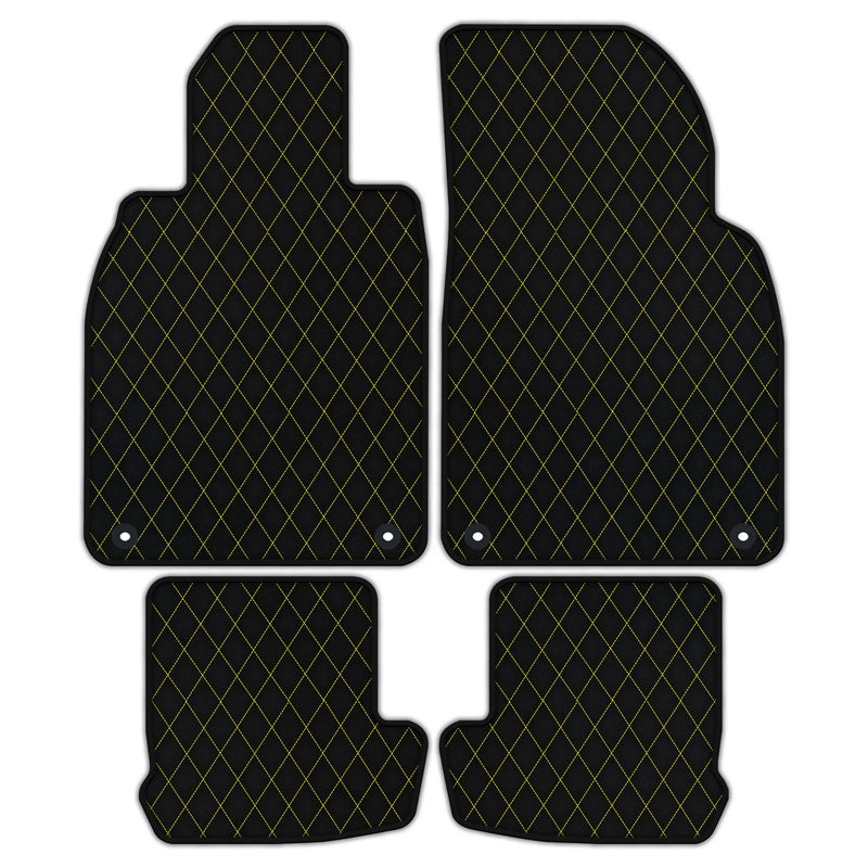 Customizable Leather Floor Mats with Single Diamond Pattern for Porsche 991 (2012-2019)