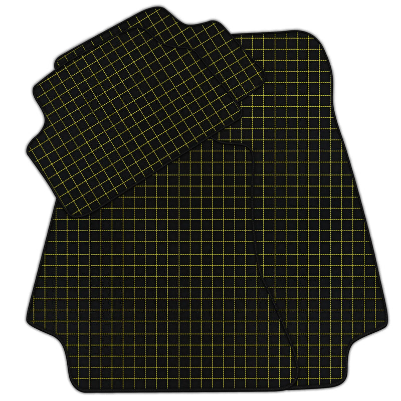 Customizable Leather Floor Mats with Square Pattern for Mercedes Benz E-Class S213 Estate (2020-2023)