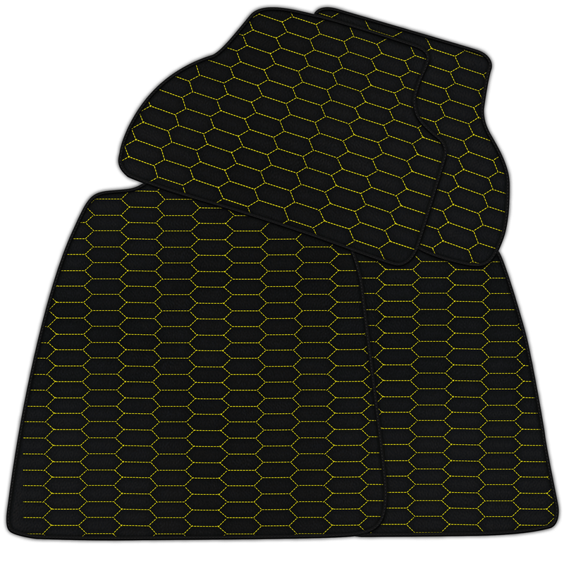 Customizable Leather Floor Mats with Raptor Hex Pattern for Audi A1 - 5-door Hatchback (2019-2024)