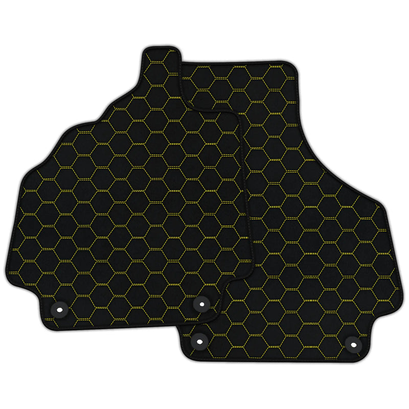 Customizable Leather Floor Mats with Symmetrical Hex Pattern for Audi R8 (2007-2015)
