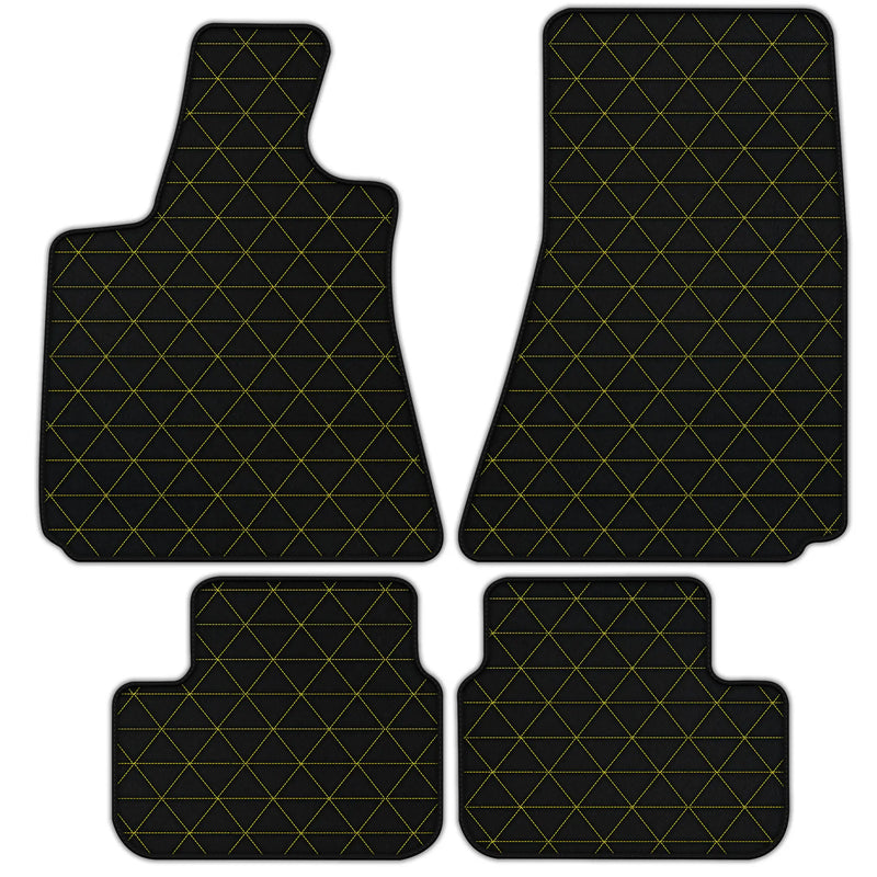 Customizable Leather Floor Mats with Triangle Pattern for Maserati Ghibli (2013-2022)