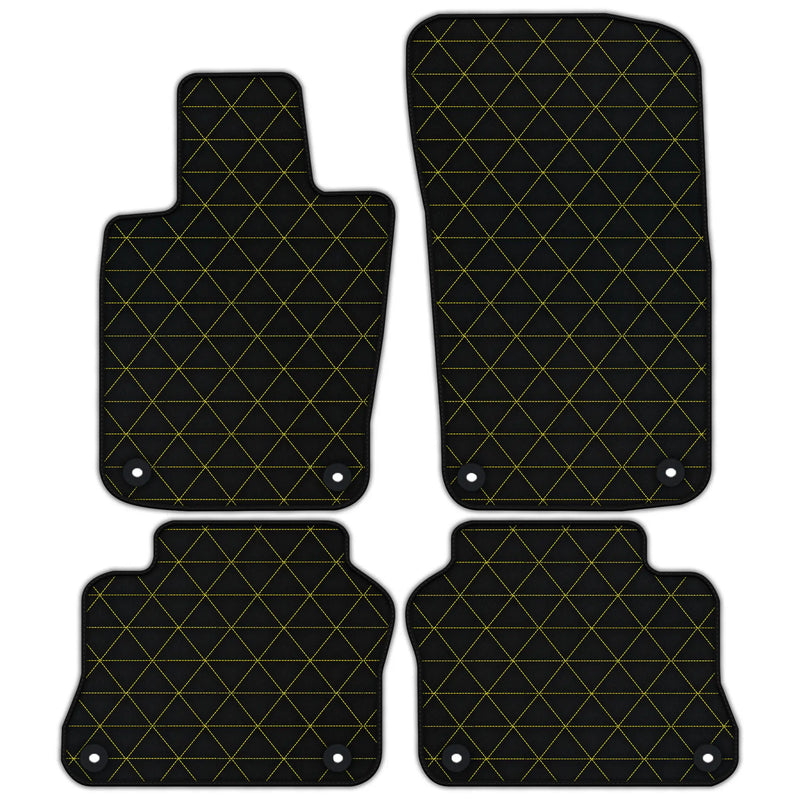 Customizable Leather Floor Mats with Triangle Pattern for Porsche Panamera (2009-2016)