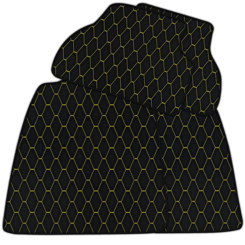 Customizable Leather Floor Mats with Vertical Hex Pattern for Audi A1 - 3-door Hatchback (2010-2018)