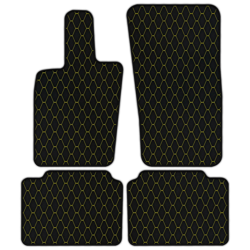 Customizable Leather Floor Mats with Vertical Hex Pattern for Porsche Panamera (2017-2023)