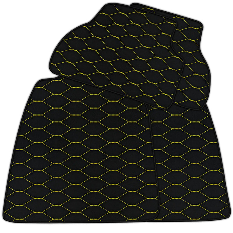 Customizable Leather Floor Mats with Viper Hex Pattern for Audi A6 - C8 Avant (2018-2023)