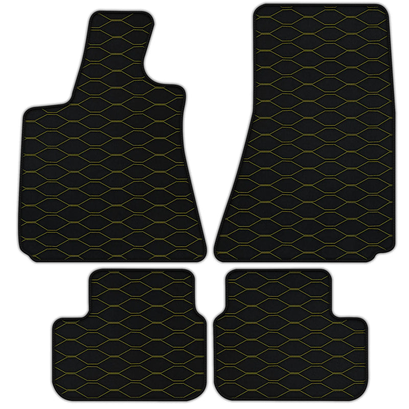 Customizable Leather Floor Mats with Viper Hex Pattern for Maserati Ghibli (2013-2022)